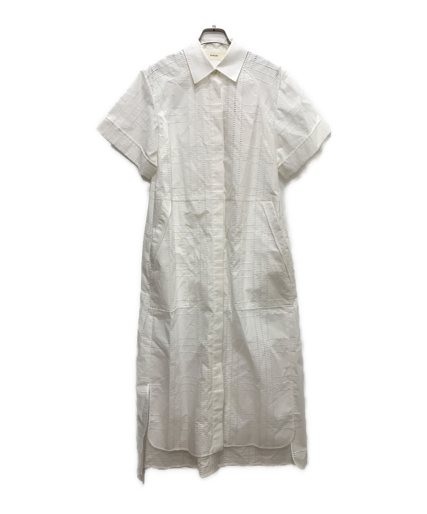 CYCLAS (シクラス) カットワークシャツワンピース ホワイト サイズ:34 未使用品