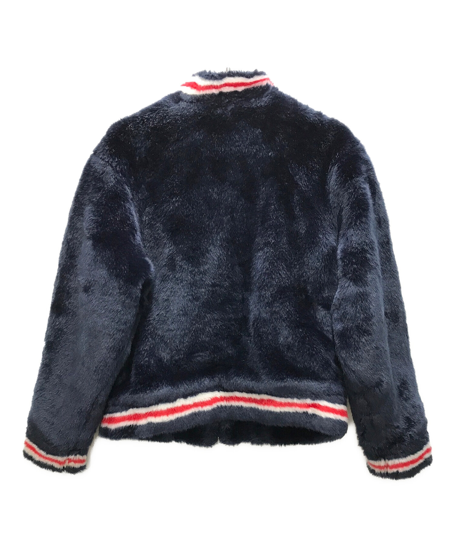 Faux Fur Varsity Jacket Mサイズ