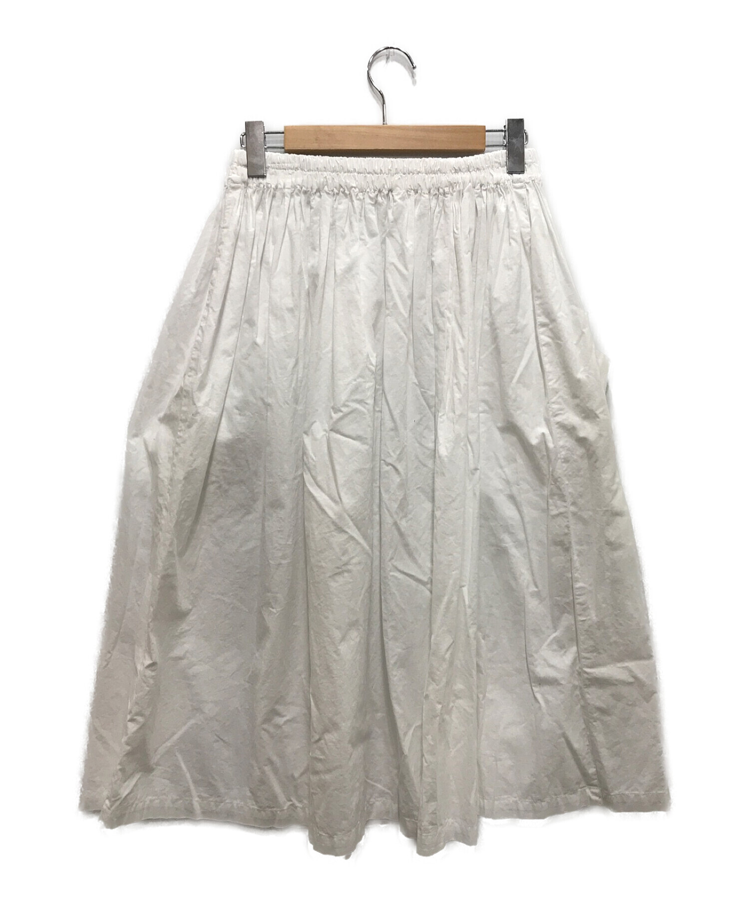 homspun (ホームスパン) ダブルポケットギャザースカート ホワイト サイズ:M