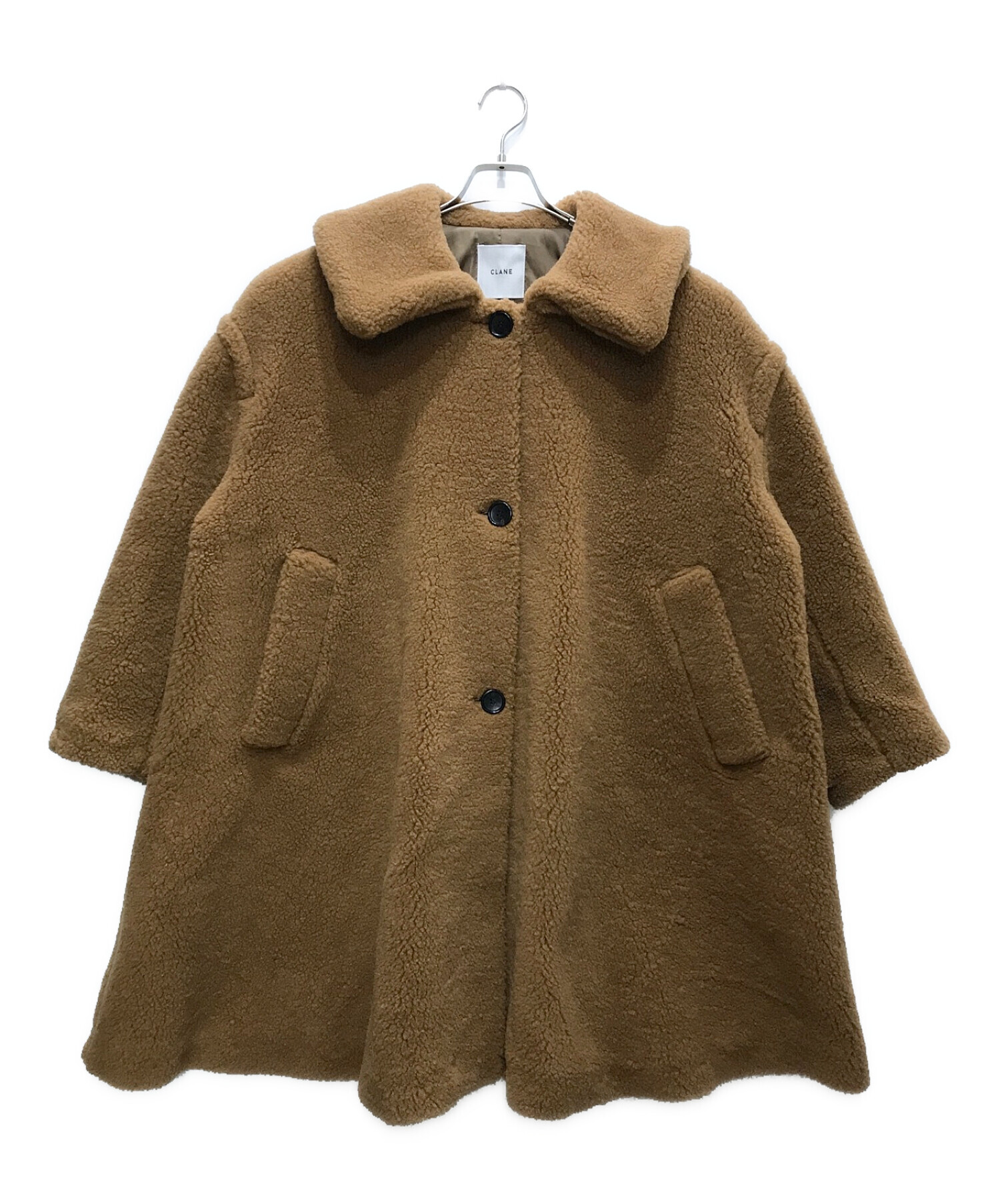 中古・古着通販】CLANE (クラネ) VOLUME FLARE BOA COAT ブラウン 