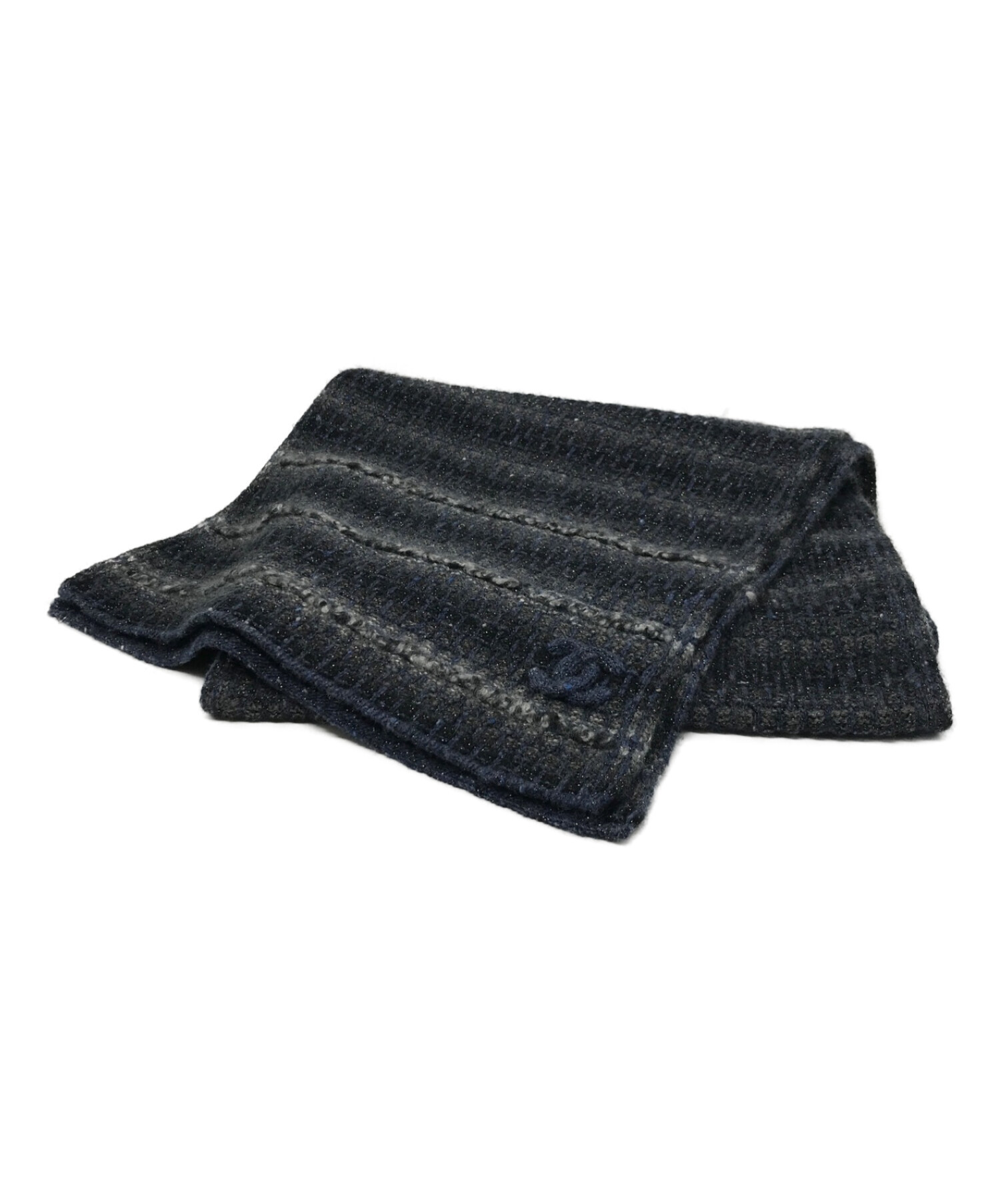 中古・古着通販】CHANEL (シャネル) カシミヤレーヨンラメマフラー 