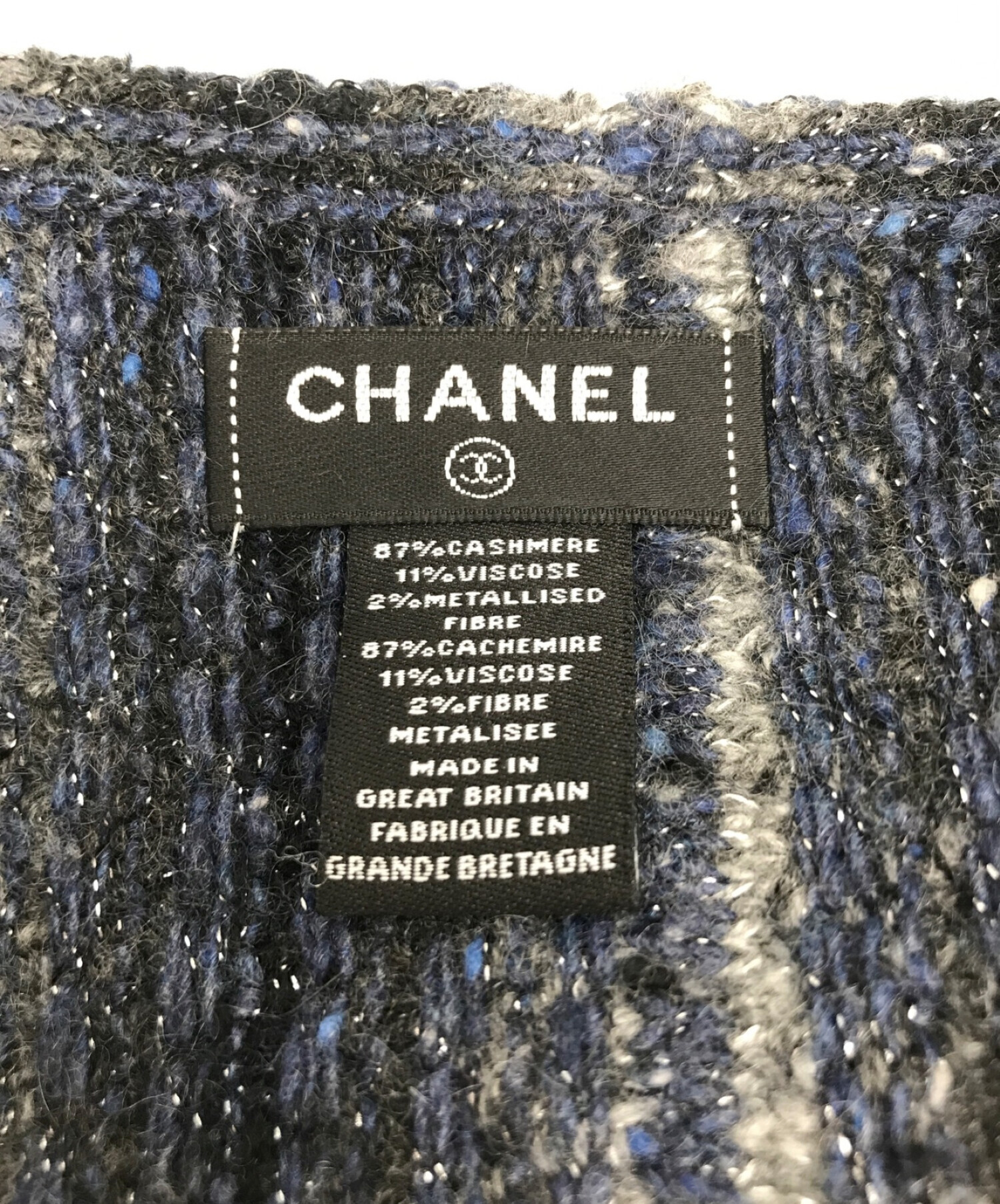 中古・古着通販】CHANEL (シャネル) カシミヤレーヨンラメマフラー 