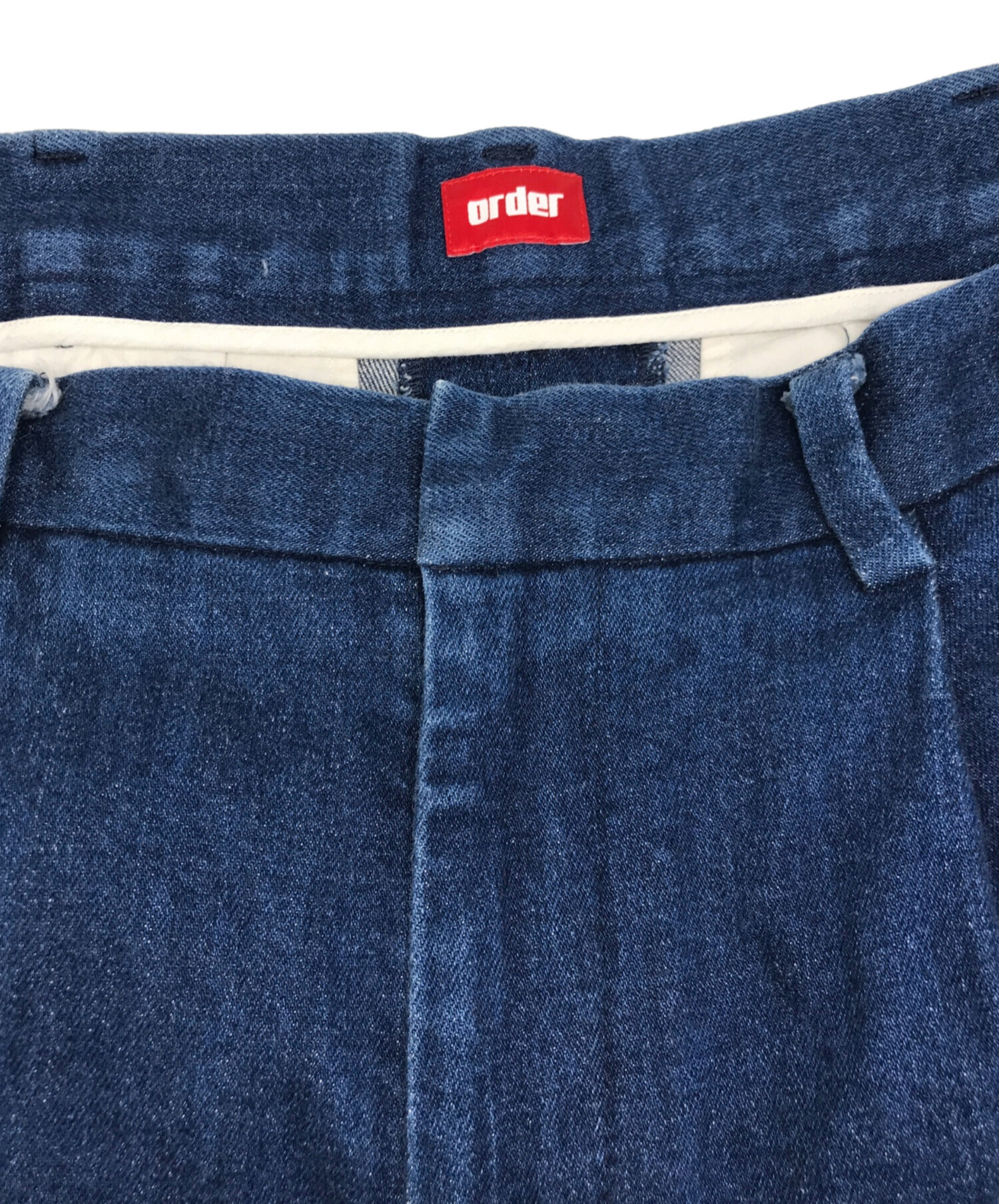 中古・古着通販】order (オーダー) ワイドロールアップデニムパンツ 