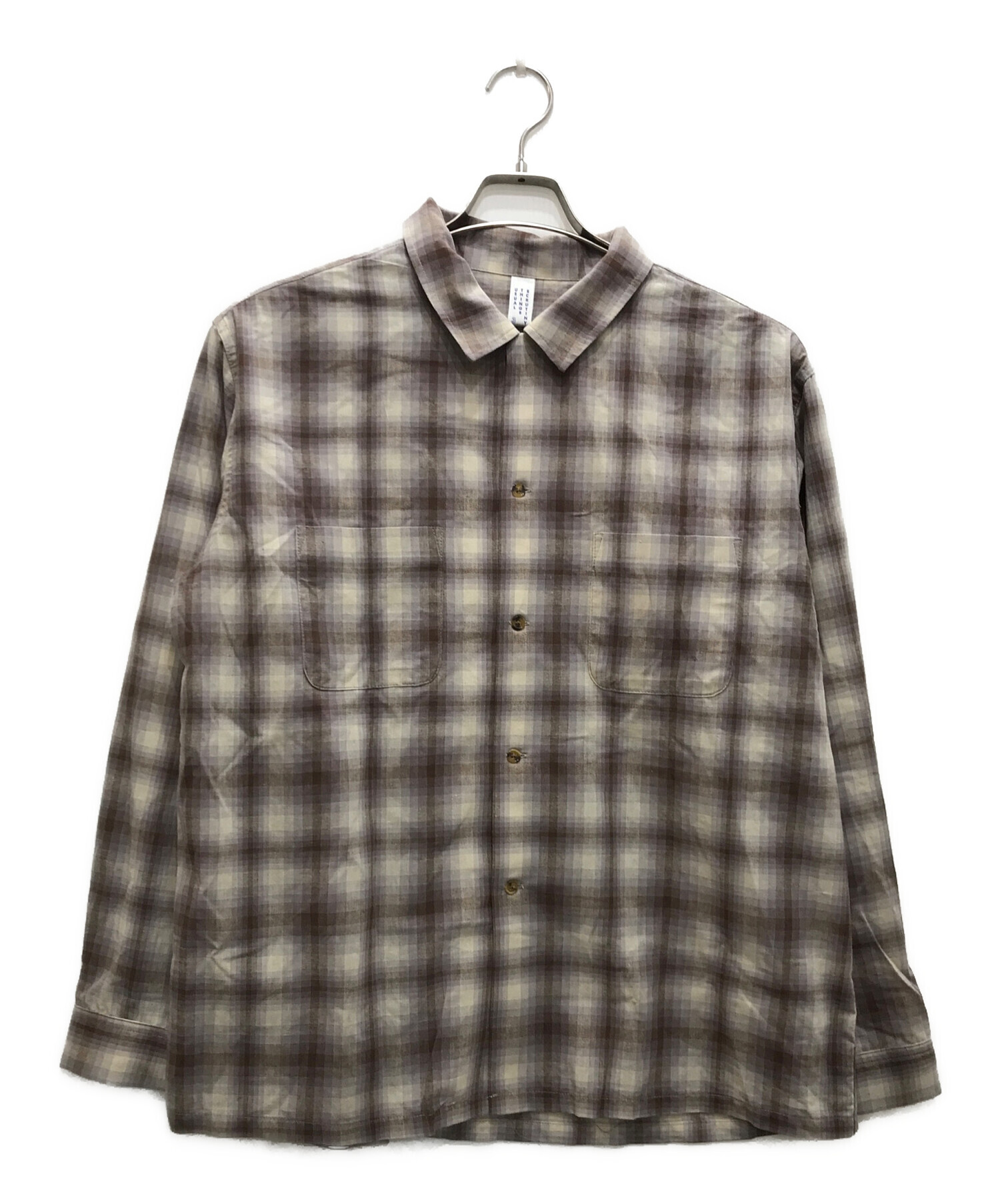 Subculture ブラウン・ブラックチェックネルシャツ サイズ2 オンブレ