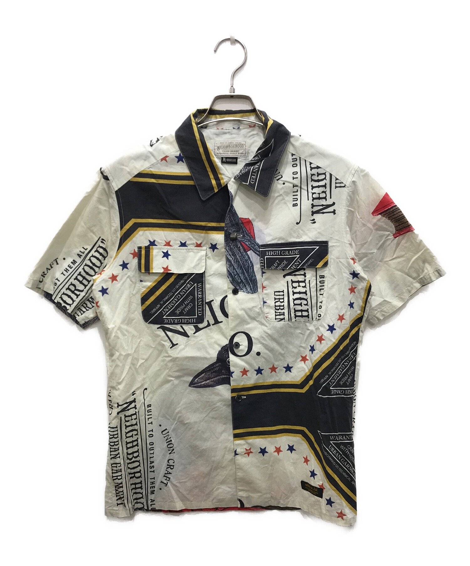 ネイバーフッド アロハシャツ 鶏プリント ブラック 半袖 neighborhood ネイバーフッド 鶏柄 アロハシャツ ネイバーフッド