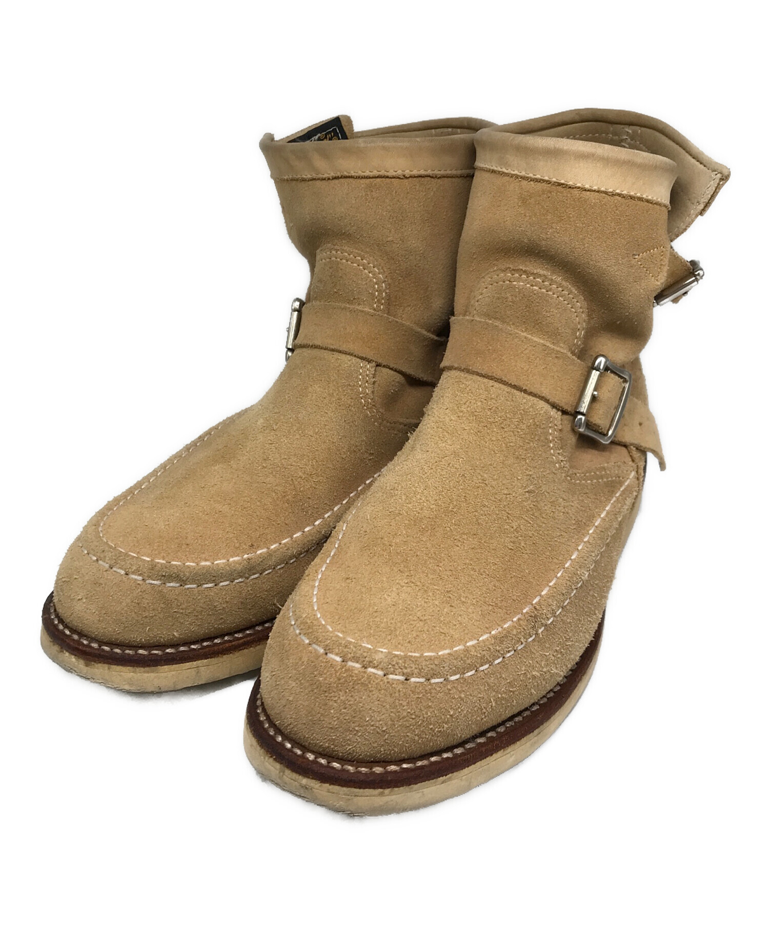 チペワCHIPPEWA エンジニアブーツ ベージュ スエード（中古・古着通販 