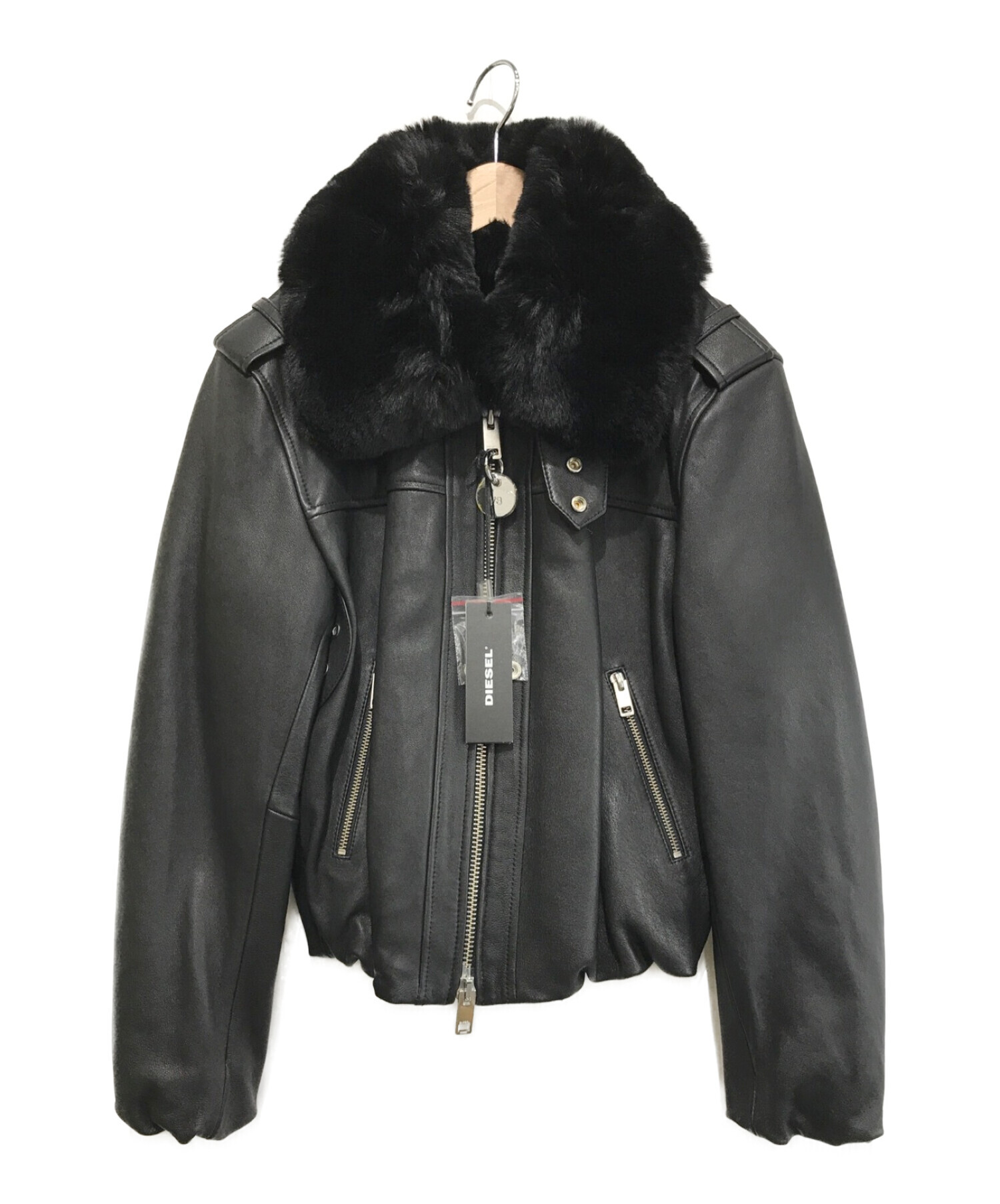 中古・古着通販】DIESEL (ディーゼル) エコファーレザーボンバー 