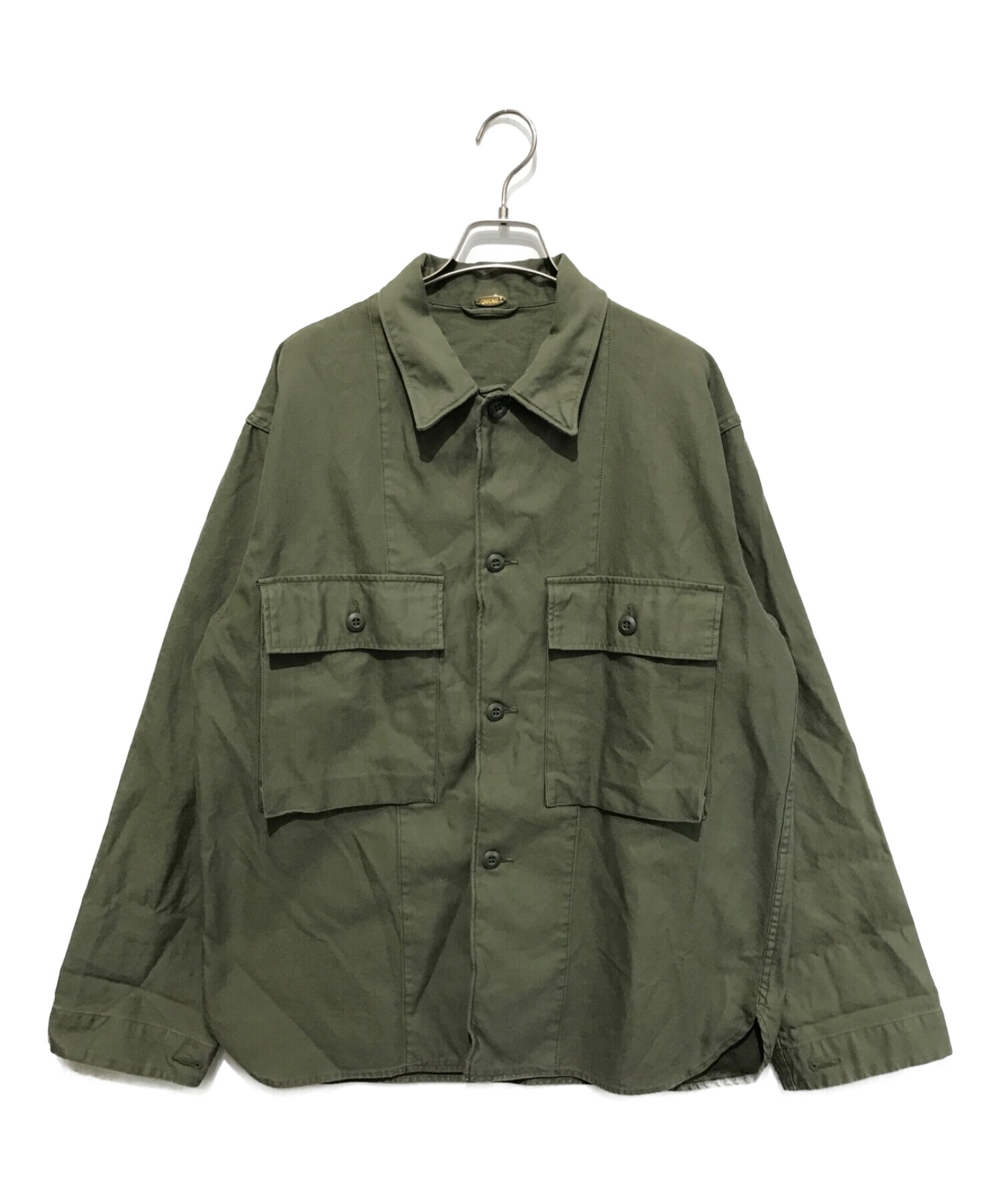 MUSE de Deuxieme Classe (ミューズ ドゥーズィエム クラス) military シャツジャケット オリーブ サイズ:SIZE  Free