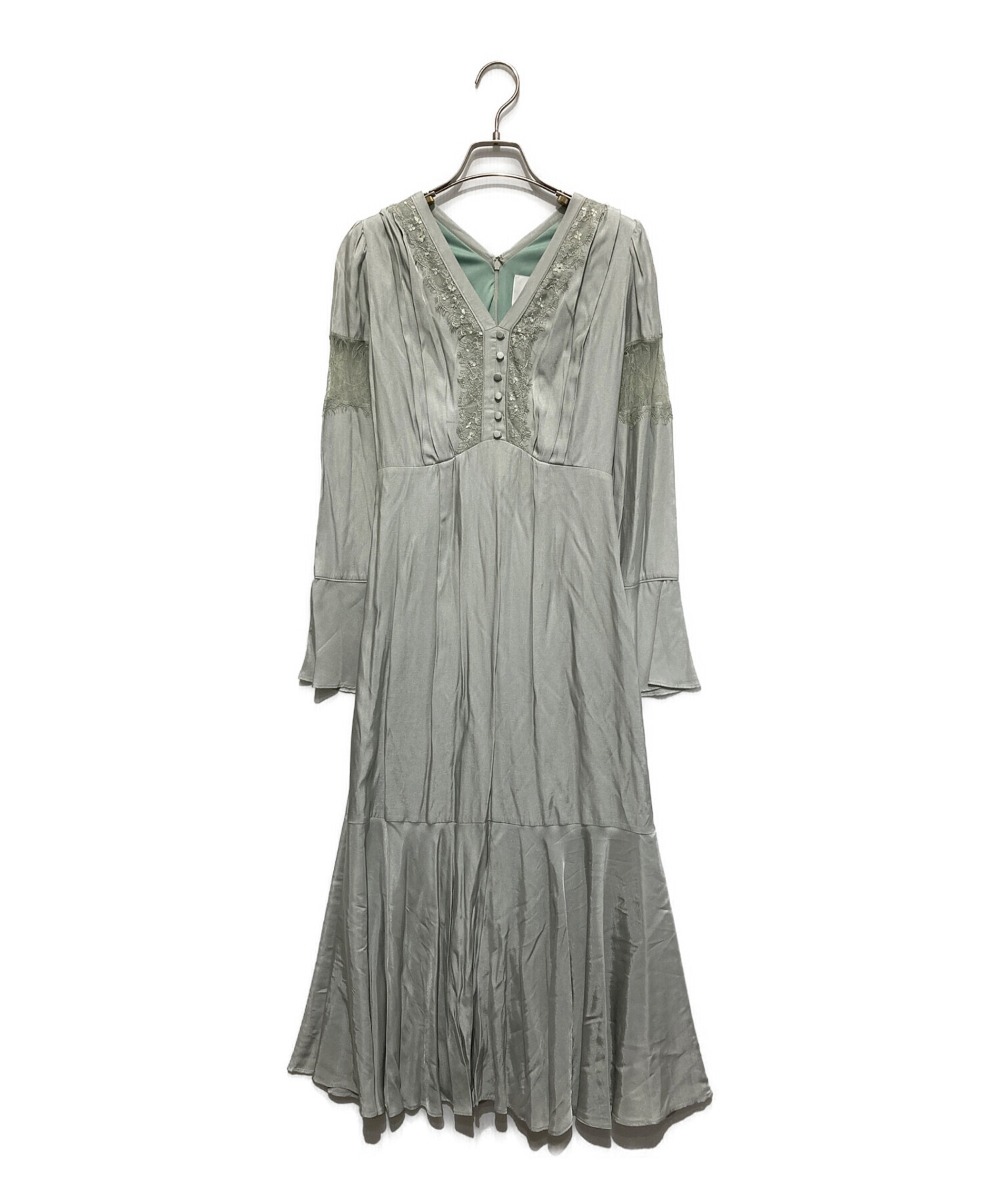 Ameri vintageアメリヴィンテージ　FLARE SATIN DRESS