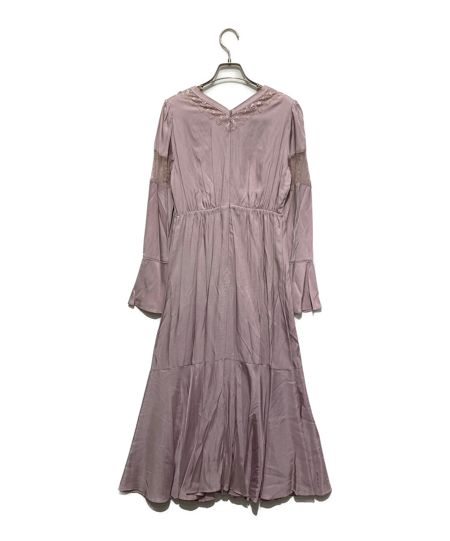 Ameri vintageアメリヴィンテージ　FLARE SATIN DRESS