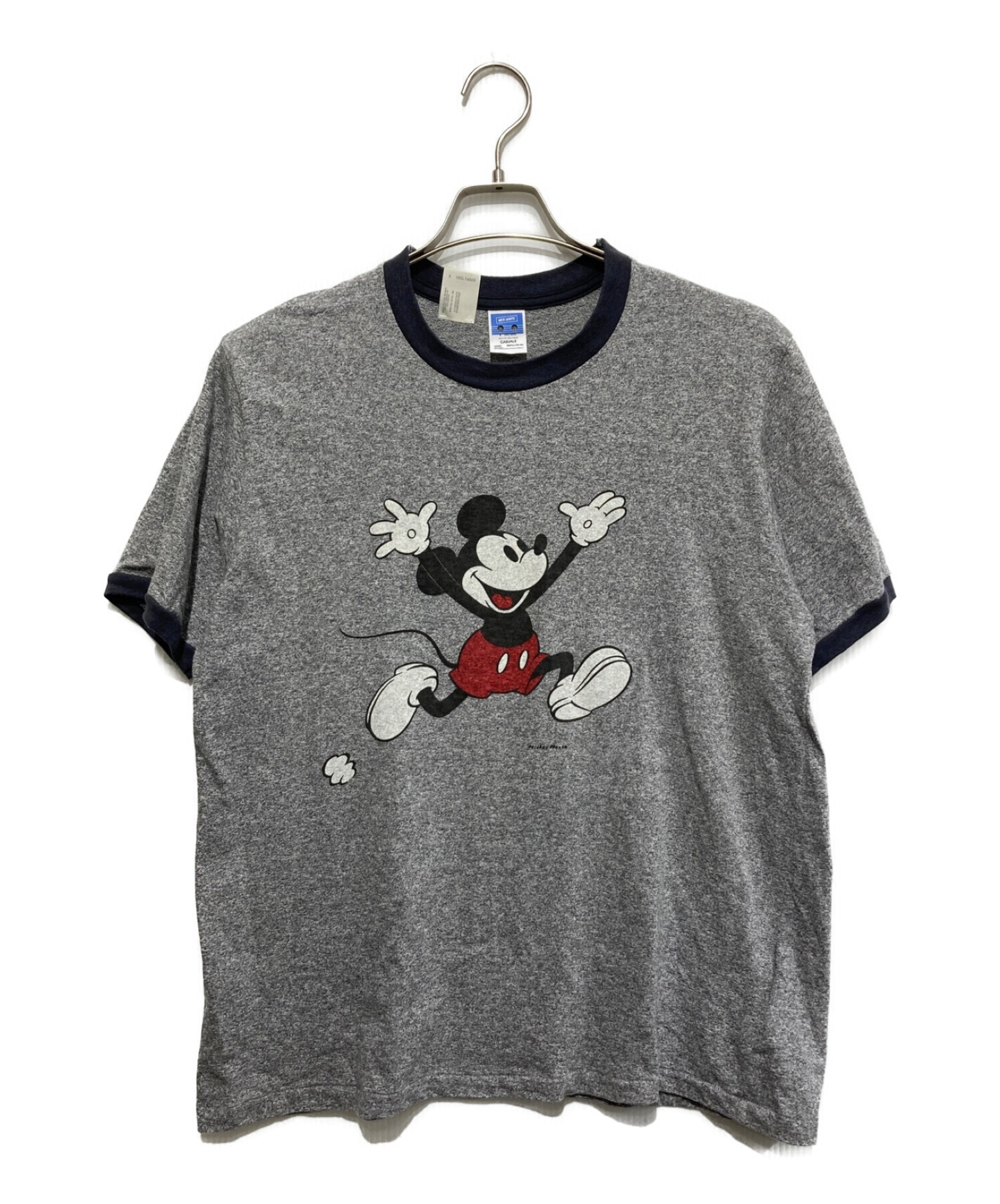 未使用品！ エヌハリウッド ディズニー ミッキーマウス 半袖 Tシャツ 40 炭