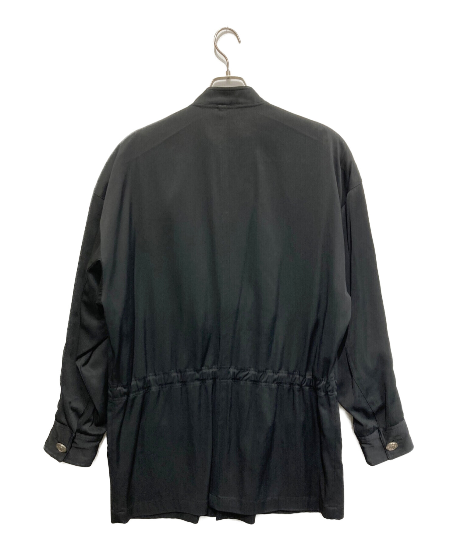 GIANNI VERSACE (ジャンニヴェルサーチ) ヴィンテージカラーレスロングジャケット ブラック サイズ:SIZE 50