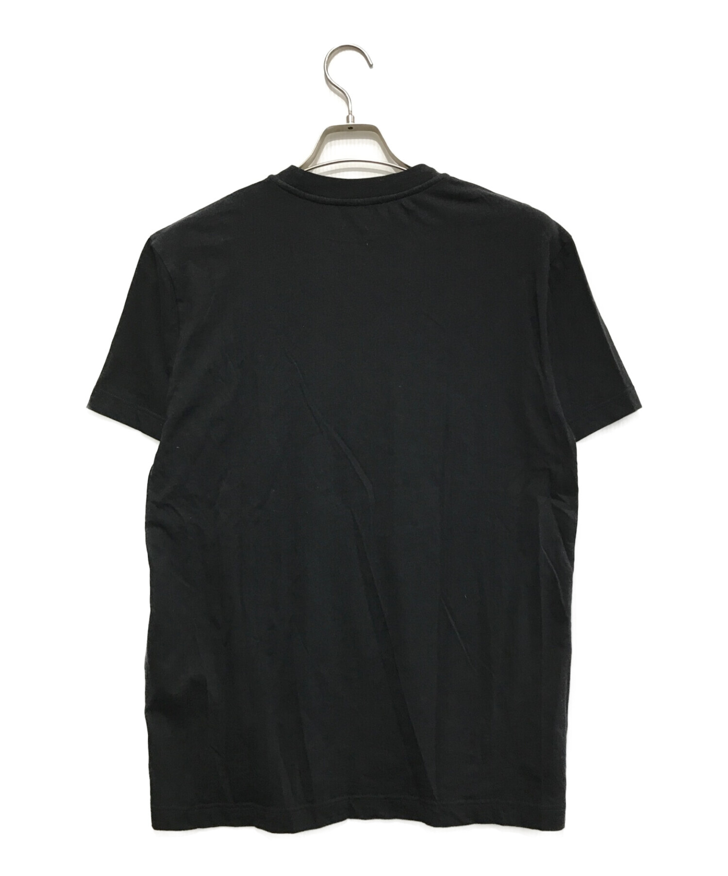 PRADA (プラダ) ロゴ刺繍Tシャツ ブラック サイズ:SIZE L