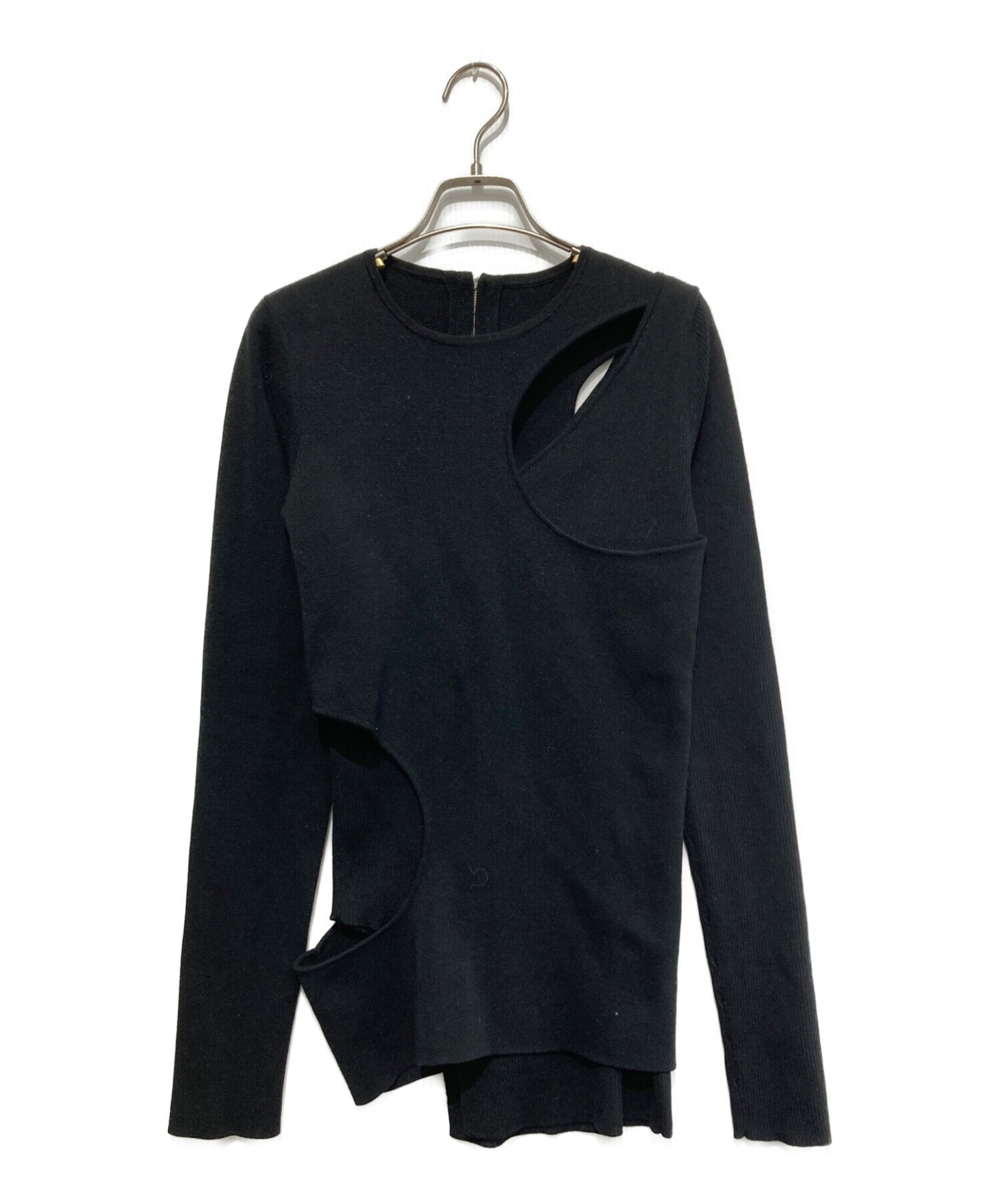 IRENE (アイレネ) Cut Out Detail Knit tops ブラック サイズ:SIZE 36