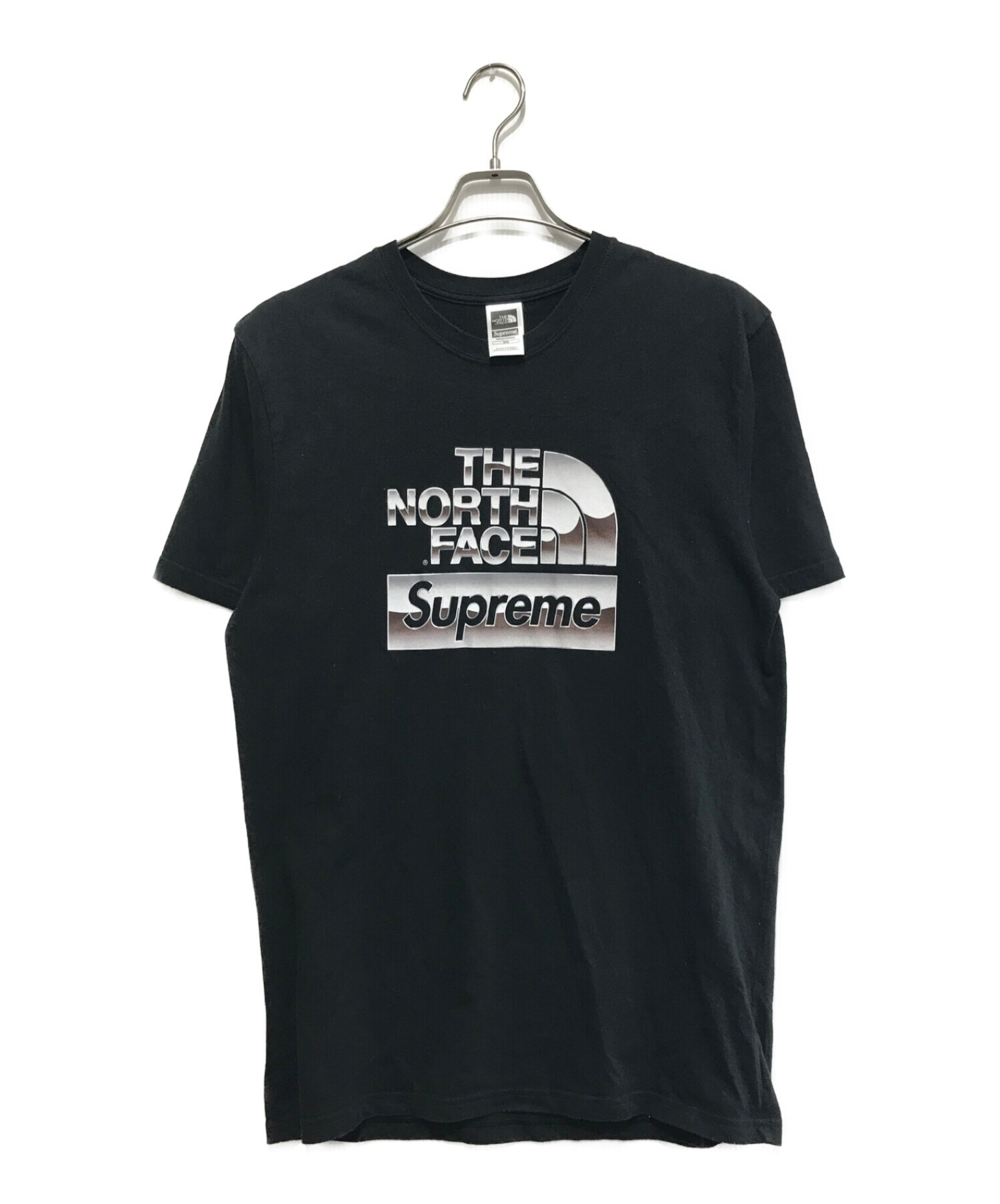 SUPREME (シュプリーム) THE NORTH FACE (ザ ノース フェイス) Metallic Logo T-Shirt ブラック  サイズ:SIZE M