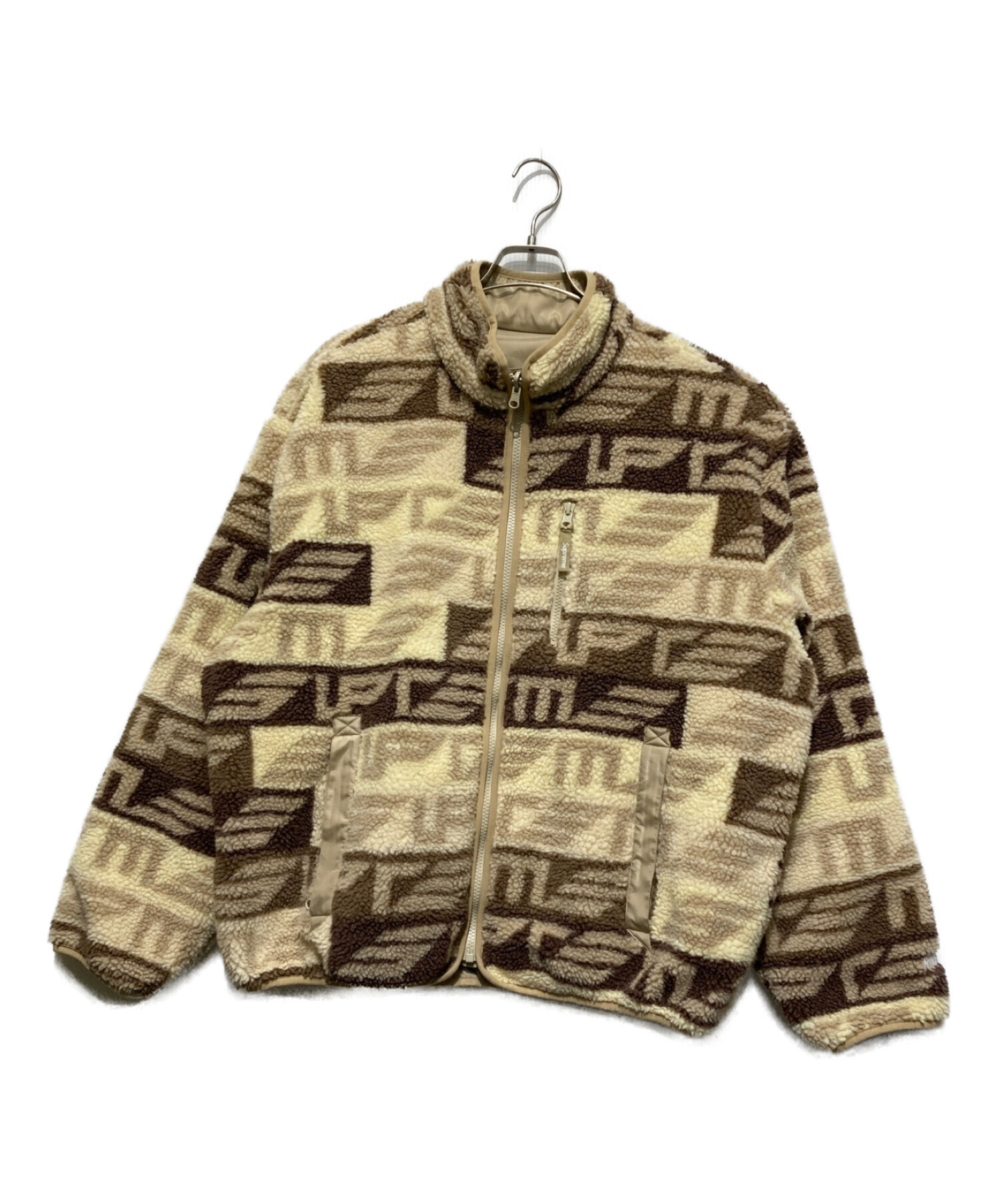 Supreme Geo Reversible Fleece Jacket L