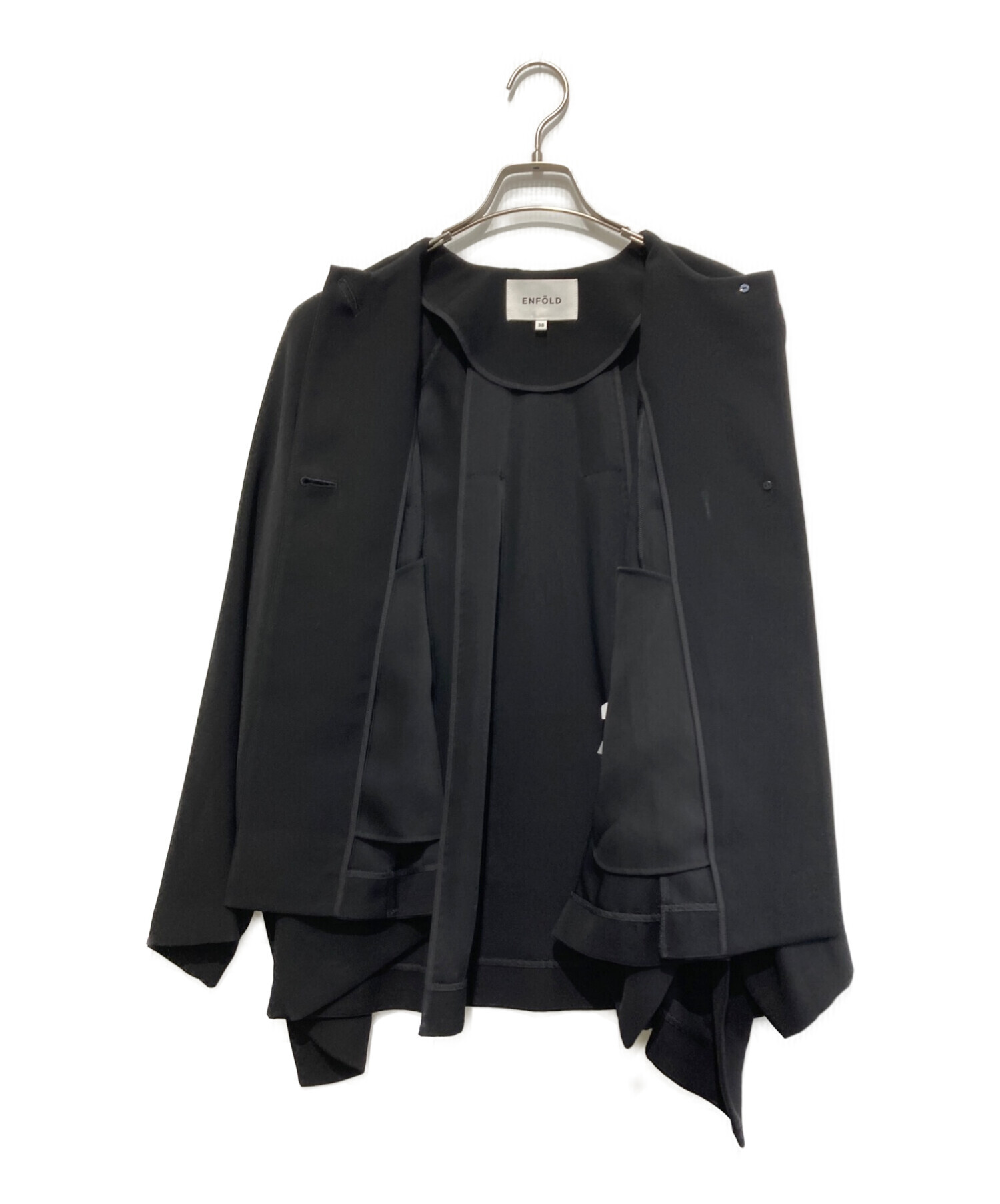 中古・古着通販】ENFOLD (エンフォルド) BOX TACK JACKET ブラック 