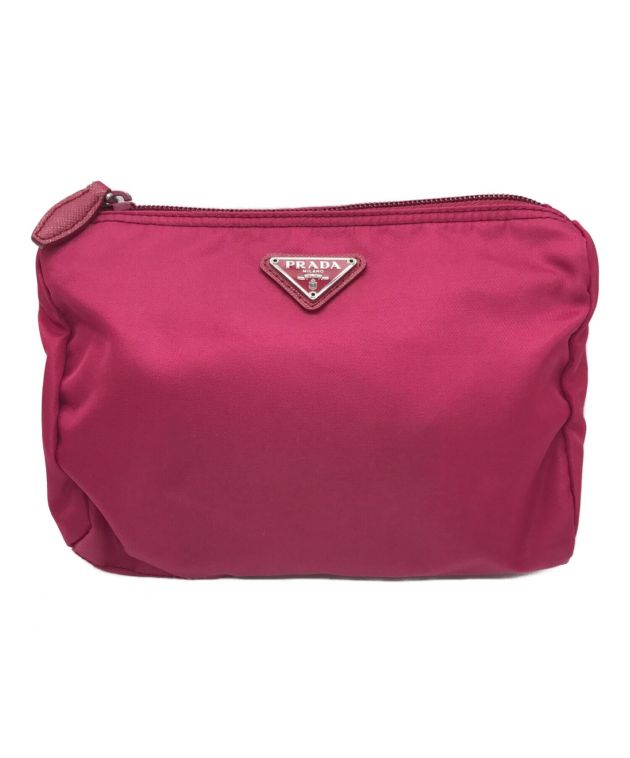 中古・古着通販】PRADA (プラダ) ポーチ ショッキングピンク サイズ:ー 