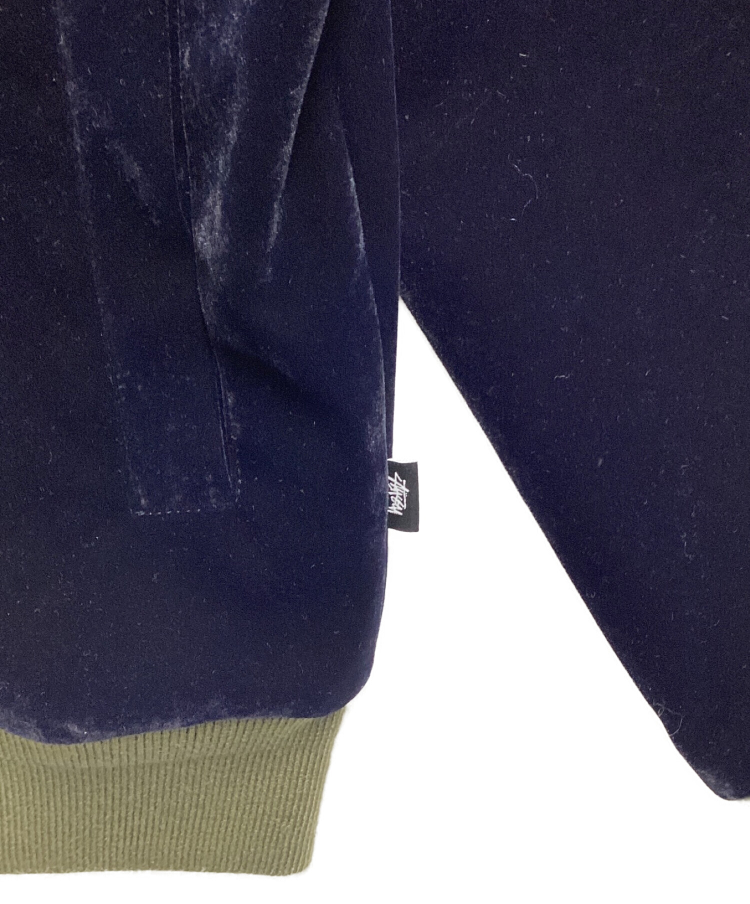 中古・古着通販】stussy (ステューシー) ベロアジャケット ネイビー 