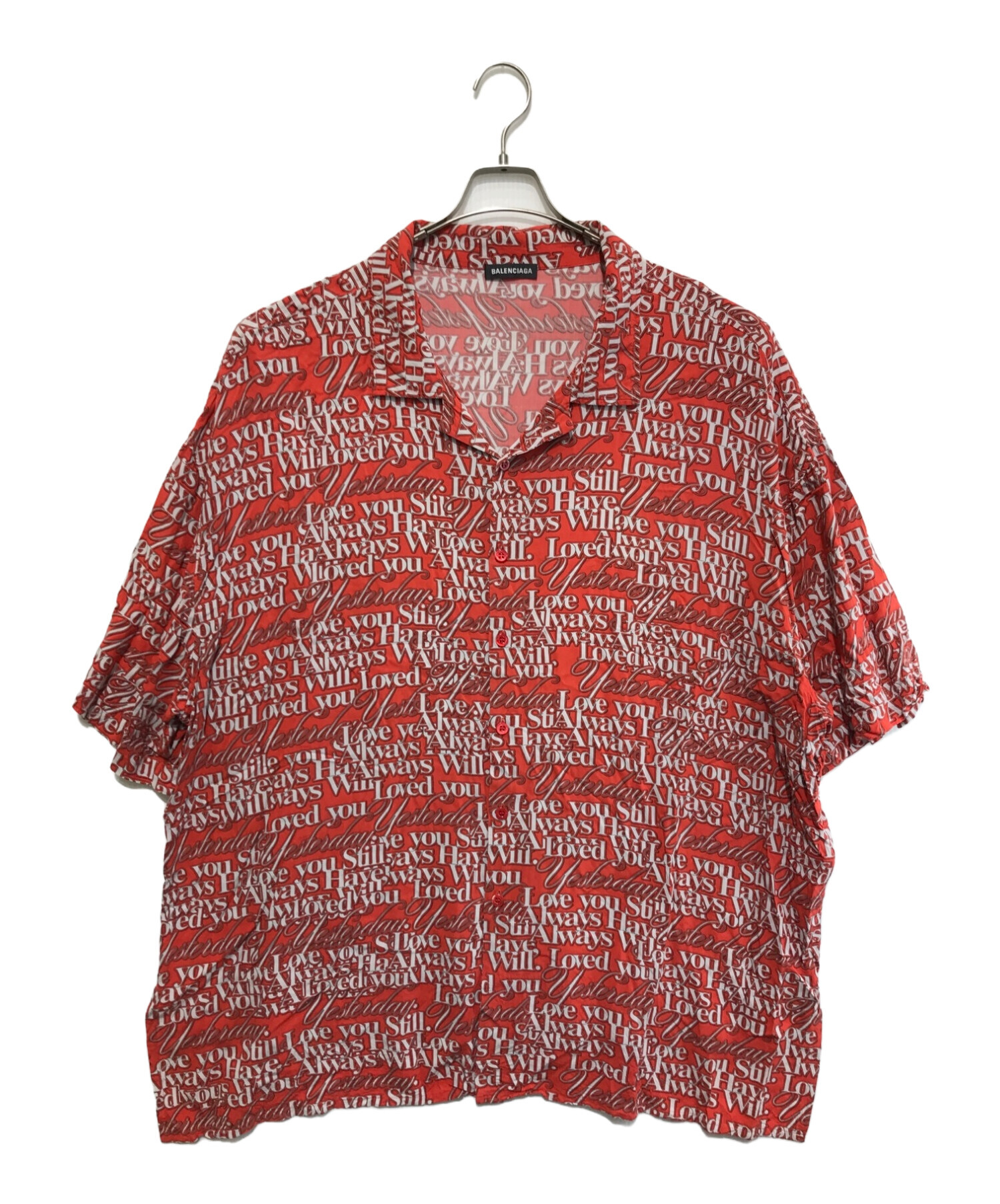 中古・古着通販】BALENCIAGA (バレンシアガ) 総柄アロハシャツ レッド 