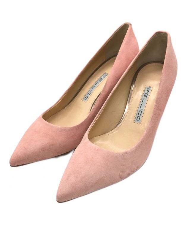 中古・古着通販】PELLICO (ペリーコ) スウェードヒールパンプス ピンク 