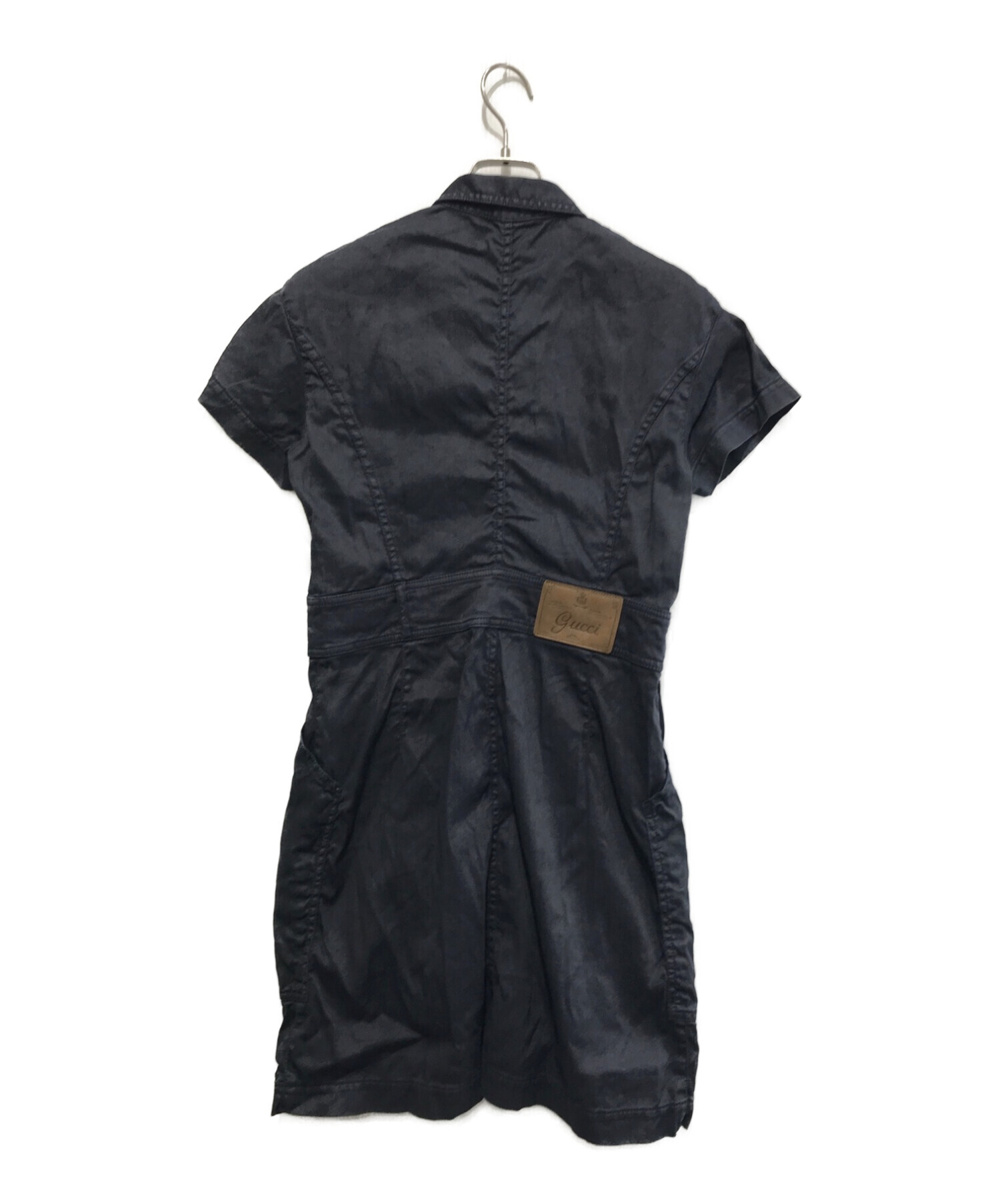 中古・古着通販】GUCCI (グッチ) デニムワンピース ネイビー 