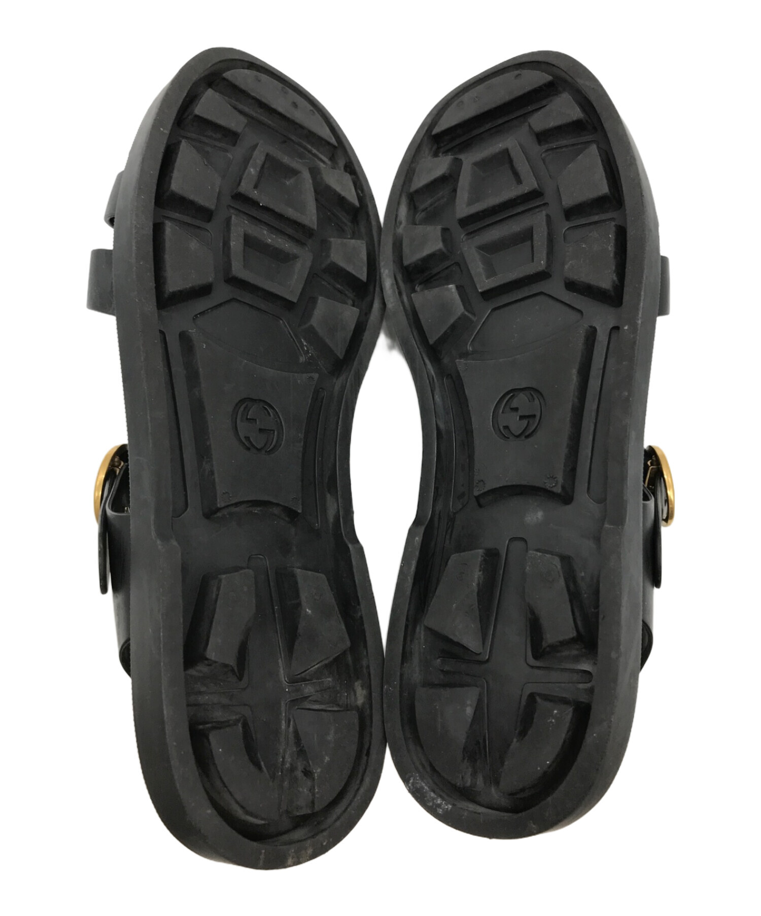 中古・古着通販】GUCCI (グッチ) ラバーグルカサンダル ブラック 
