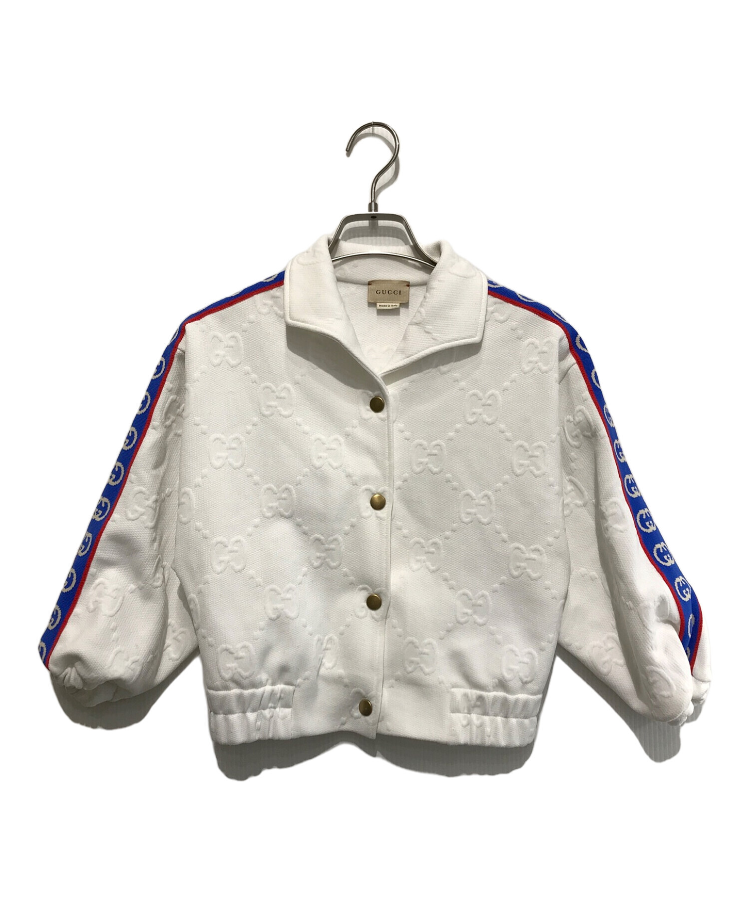 中古・古着通販】GUCCI (グッチ) GG柄ジャケット ホワイト サイズ:6  