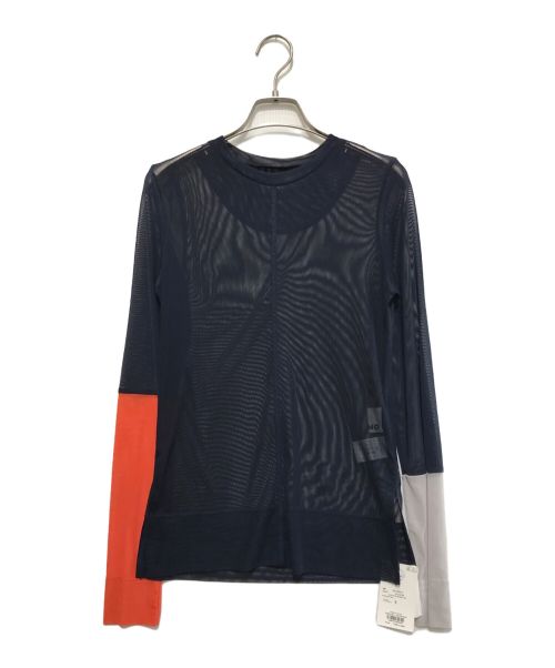 中古・古着通販】OMMO (オーエムエムオー) BLOCKING SHEER TOP 