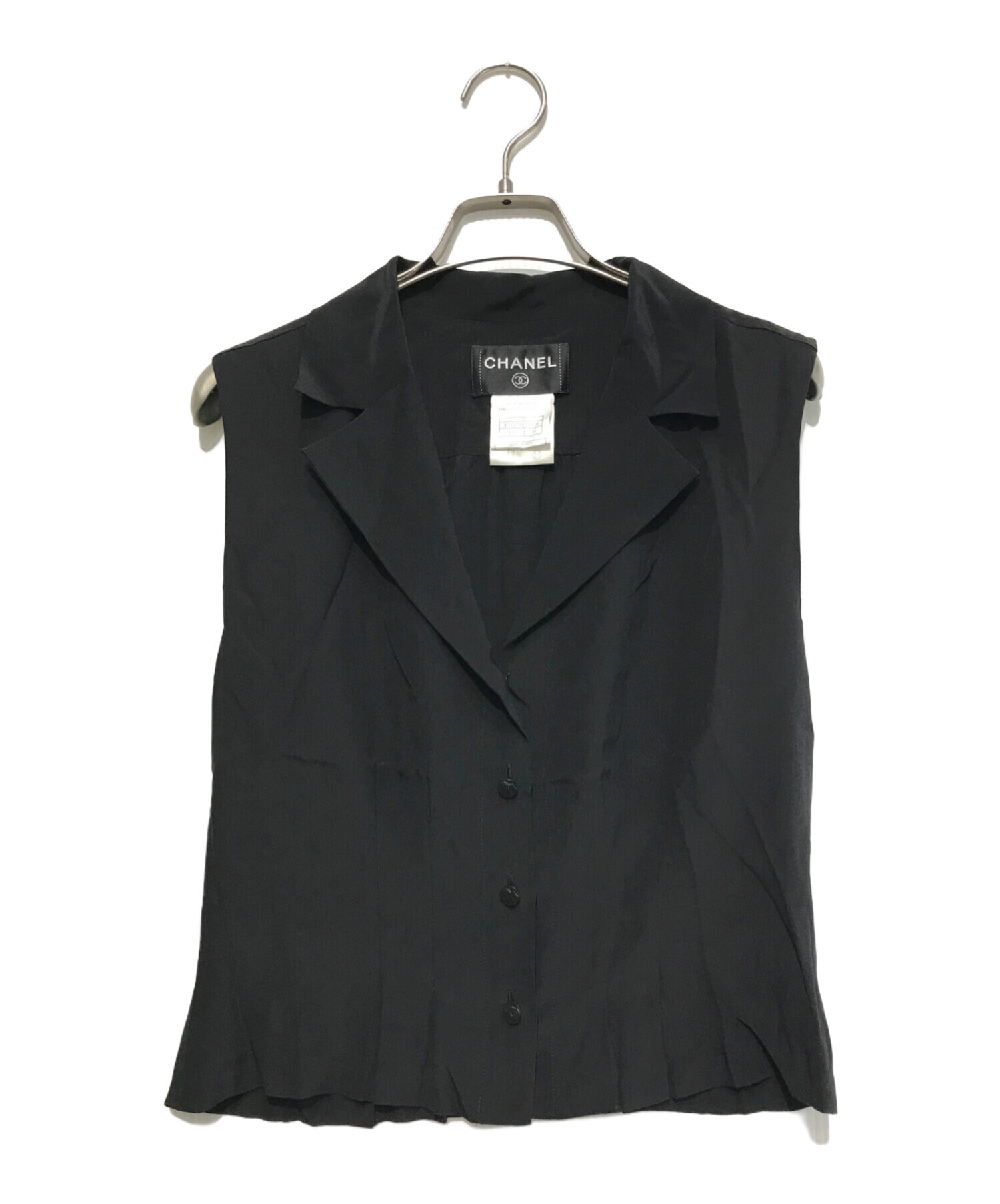 中古・古着通販】CHANEL (シャネル) ノースリーブシルクブラウス 