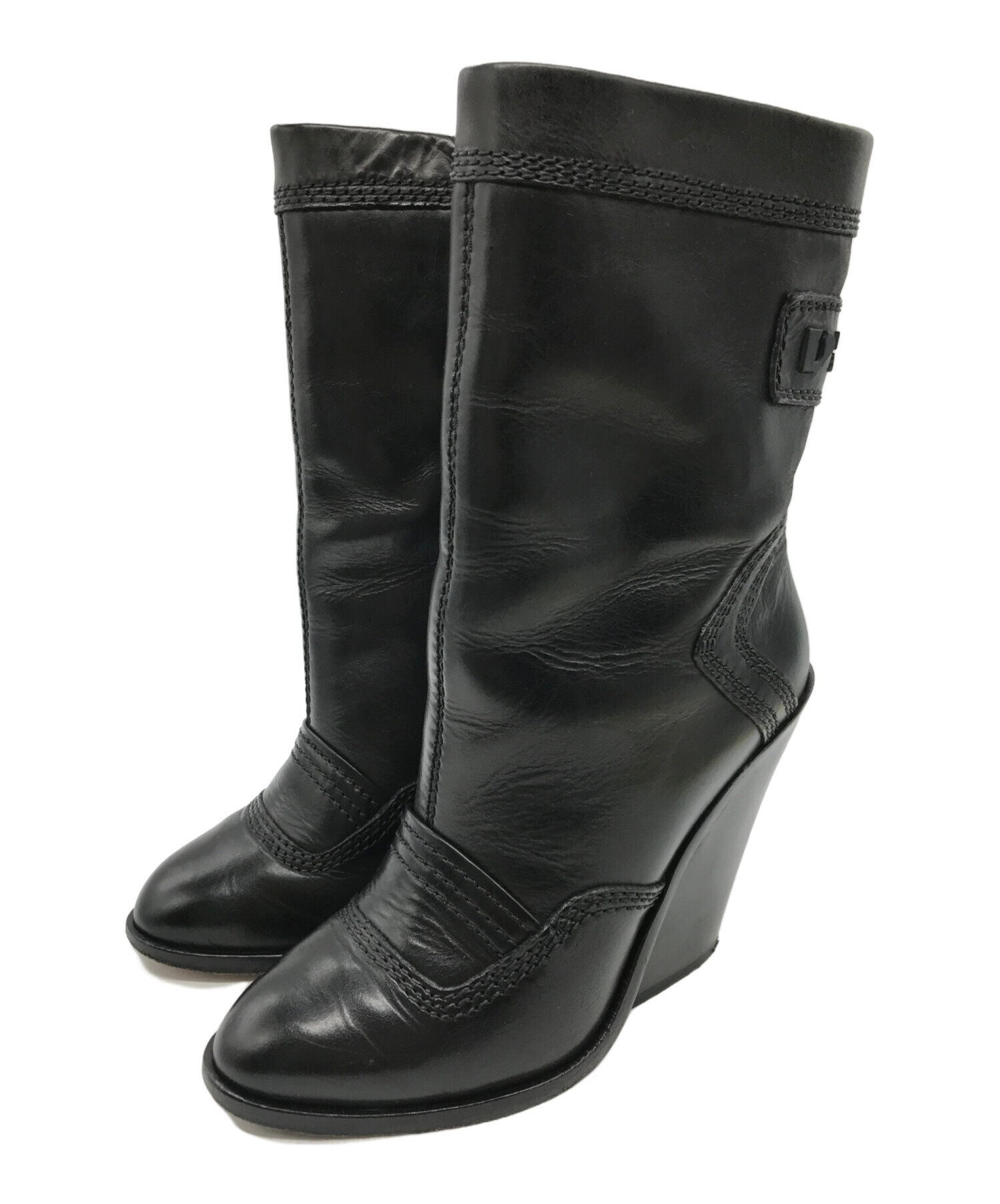 中古・古着通販】DIESEL (ディーゼル) サイドジップヒールブーツ 