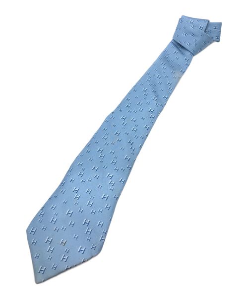 中古・古着通販】HERMES (エルメス) H柄シルクネクタイ スカイブルー 