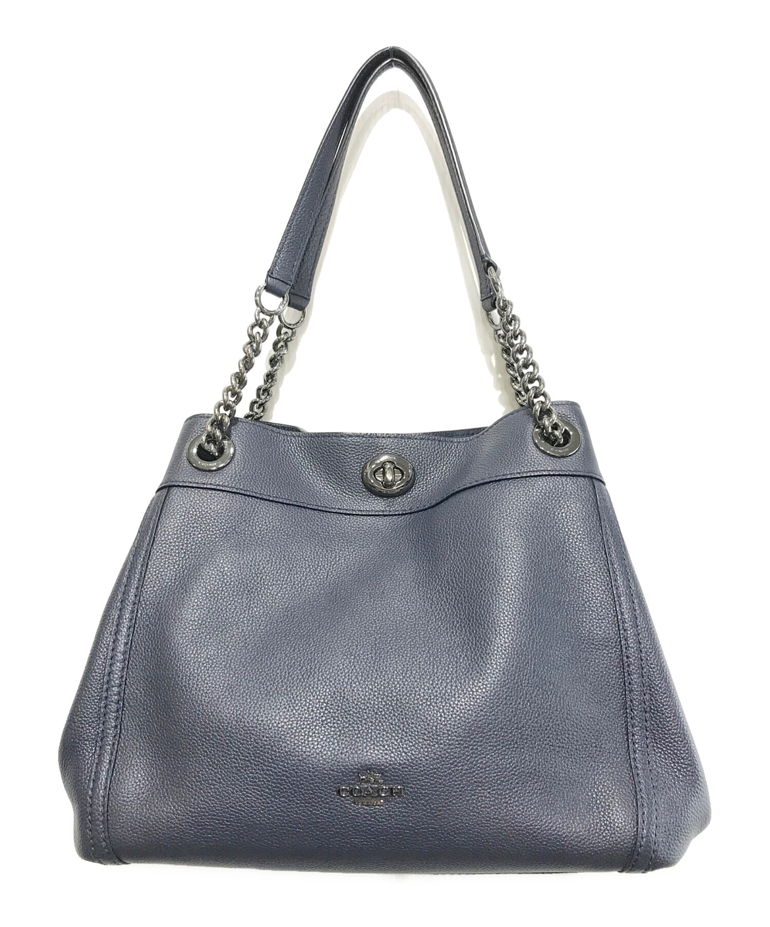COACH ネイビー ホワイト トートバッグ レディース