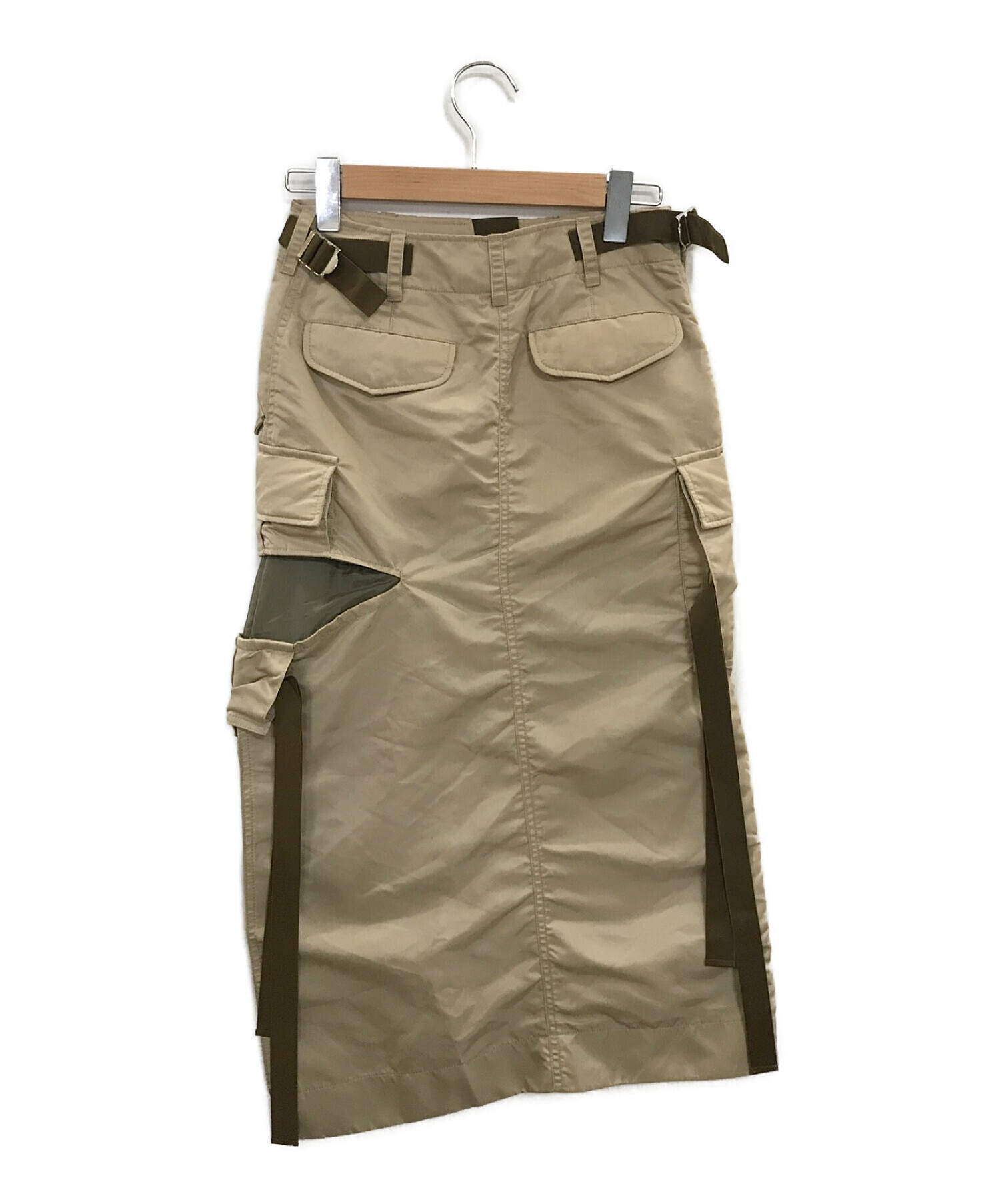 Sacai サカイ 22SS Nylon Twill Skirt 横ジッパー付き
