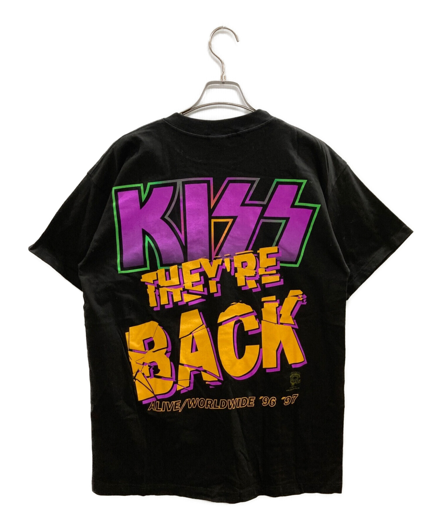 KISS (キス) 90'sヴィンテージバンドTシャツ ブラック サイズ:Ｌ