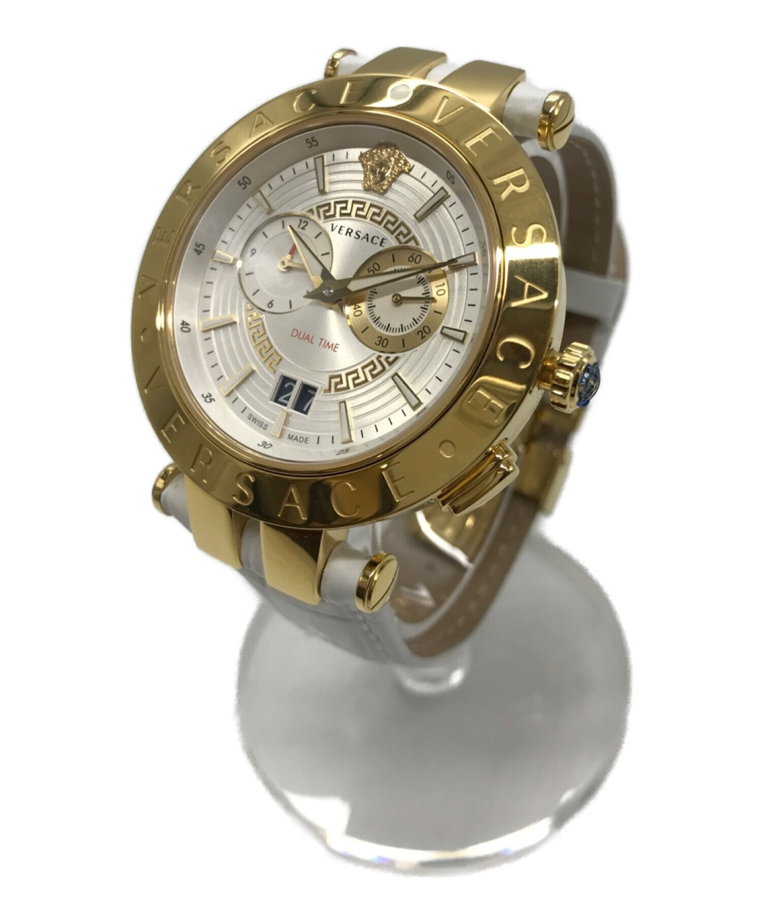 VERSACE (ヴェルサーチ) 腕時計 ホワイト×ゴールド