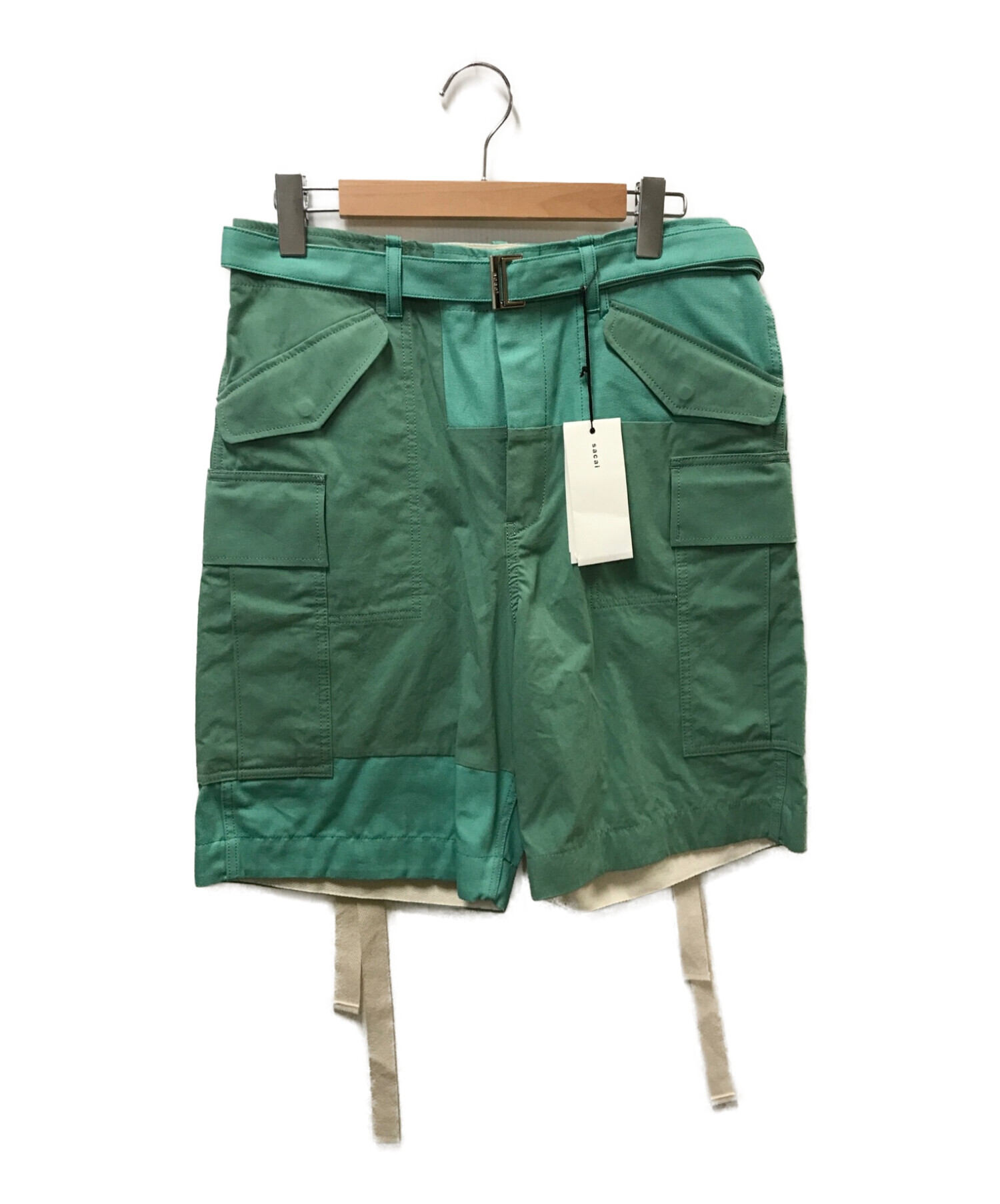 中古・古着通販】sacai (サカイ) Cotton Nylon Oxford Shorts グリーン