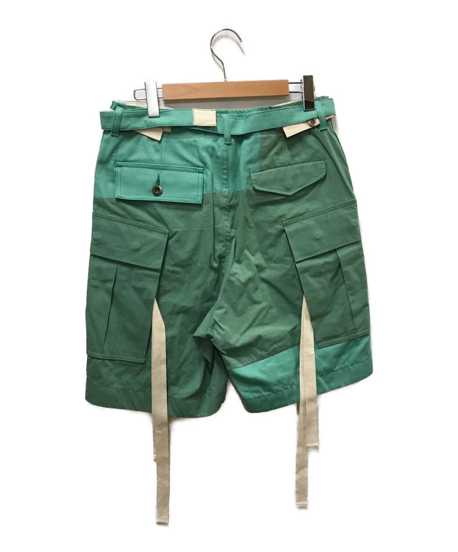 中古・古着通販】sacai (サカイ) Cotton Nylon Oxford Shorts グリーン