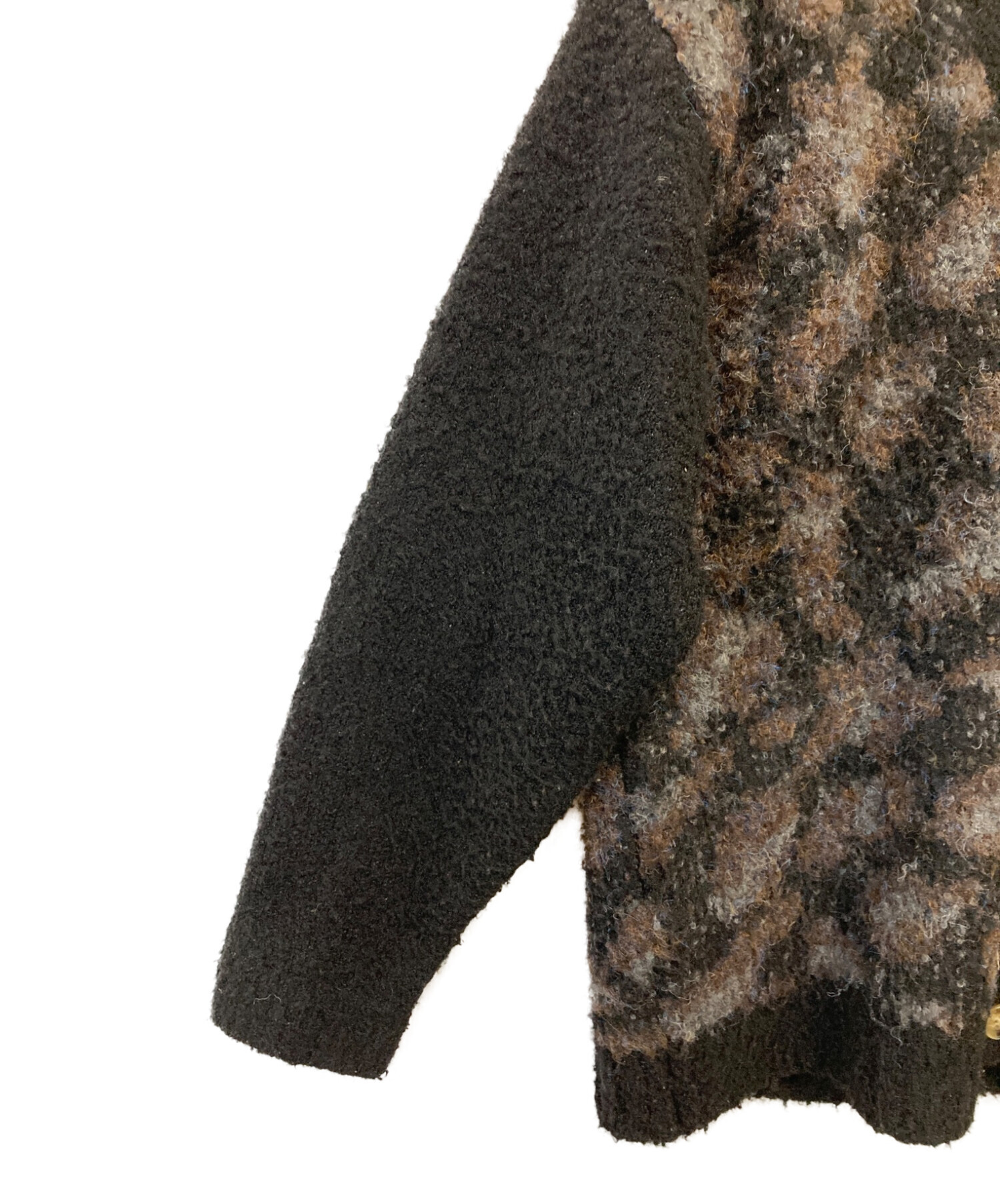 TTT MSW (ティーモダンストリートウェア) leopard knit cardigan ブラウン サイズ:M