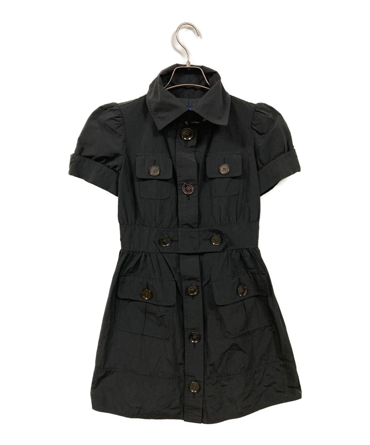 BURBERRY BLUE LABEL パフスリーブ ワンピース バーバリーブルーレーベルパフスリーブワンピース