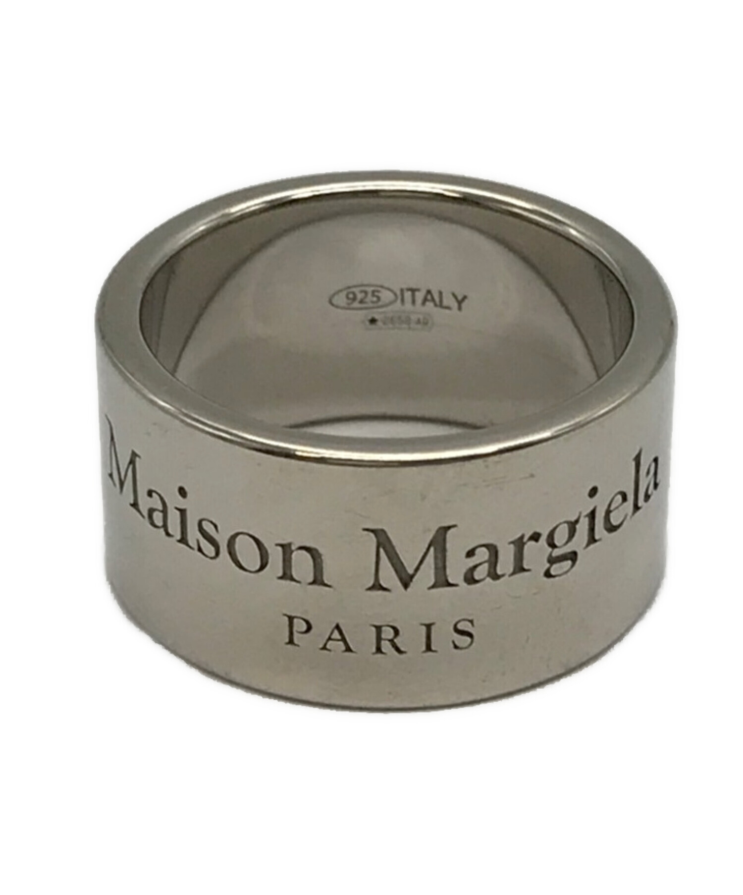 Maison Margiela (メゾンマルジェラ) ロゴエングレーブ リング シルバー サイズ:21号
