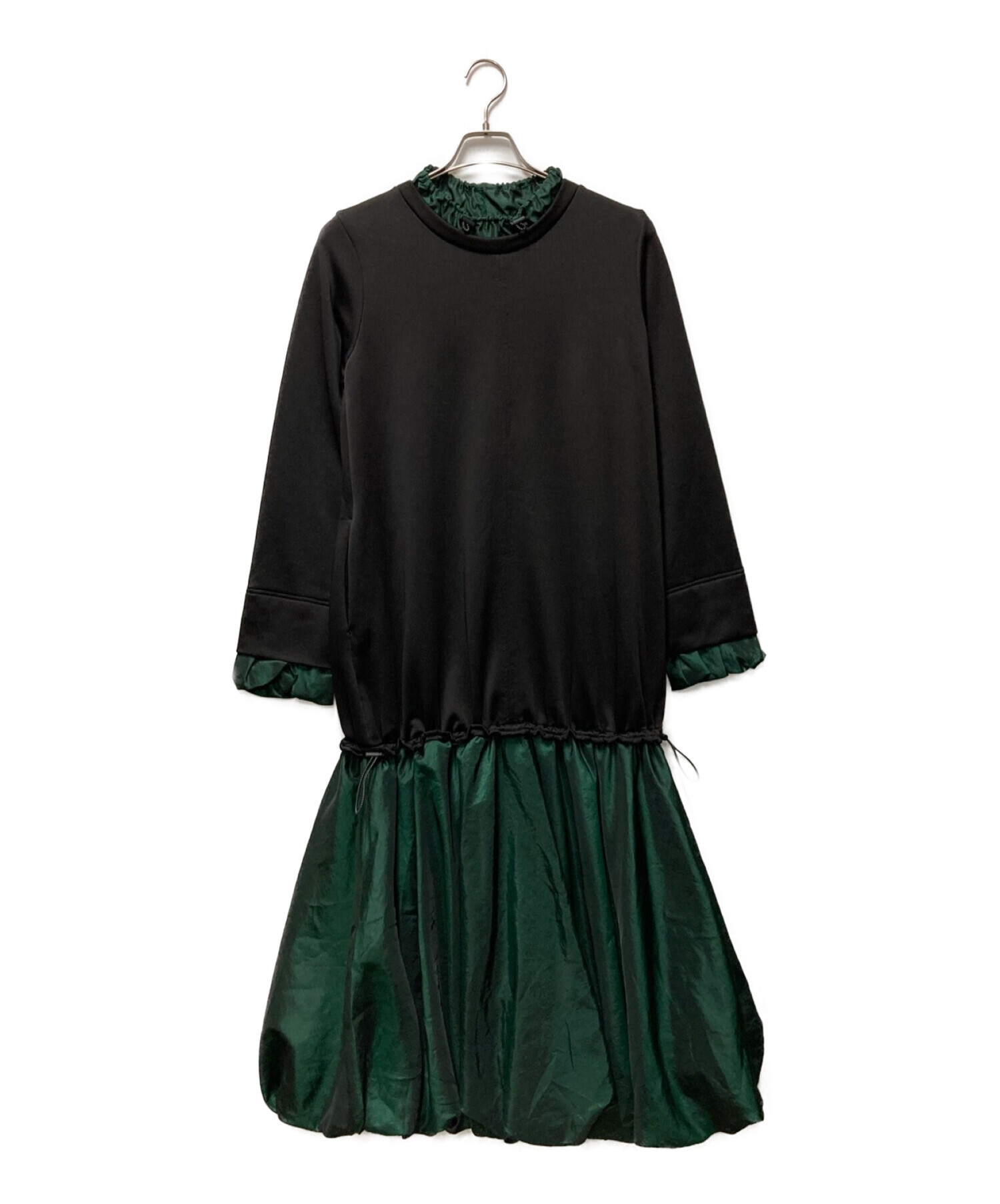 美品　UN3D.　アンスリード　ドローストリングバルーンワンピース　38 UN3D. アンスリード ドローストリング バルーン ワンピース