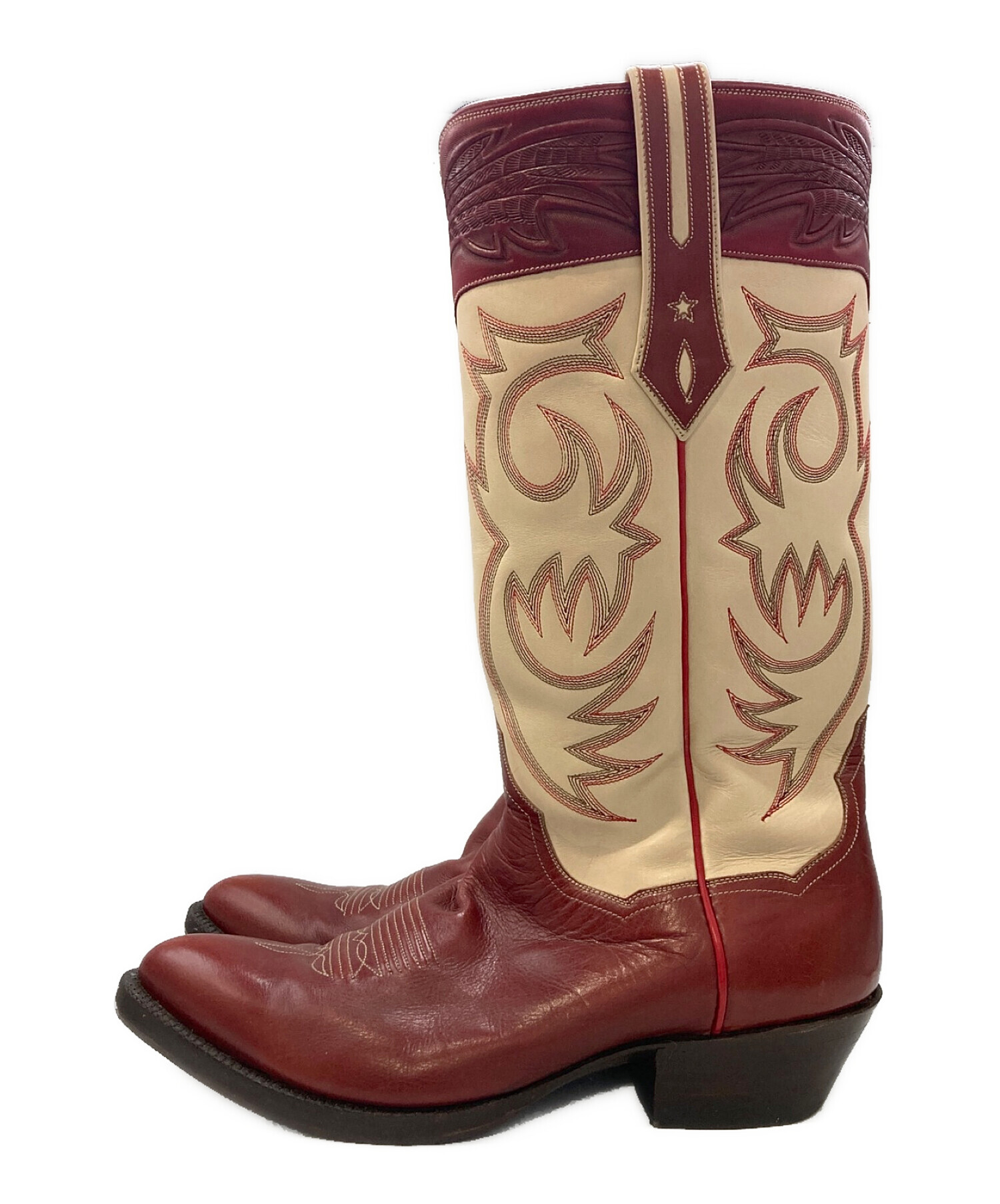 J.B.HILL　ジェイビーヒル　オーストリッチ　ウエスタンブーツ　US　7D J.B.HILL ジェイビーヒル オーストリッチ ウエスタンブーツ US 7D