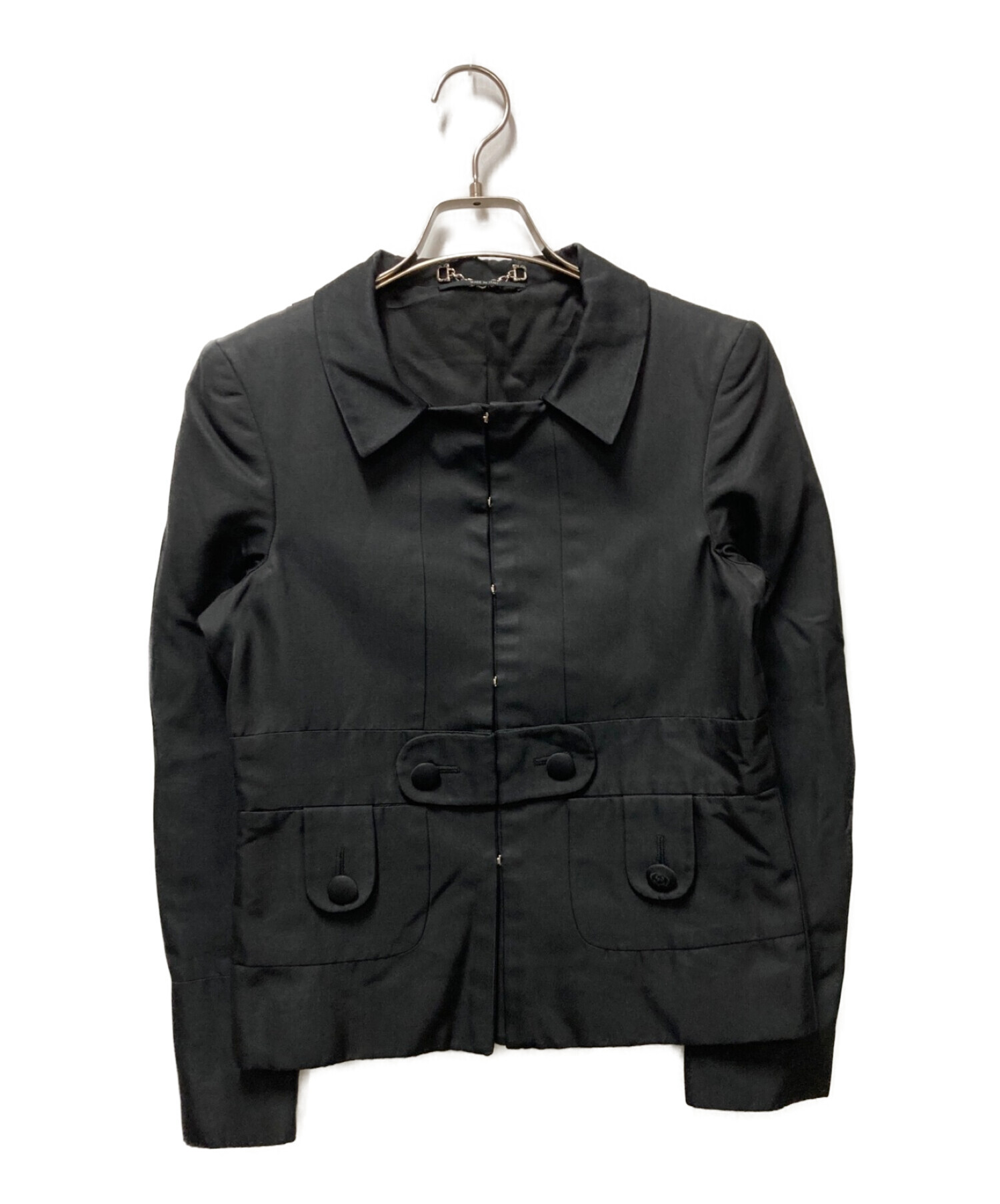 中古・古着通販】GUCCI (グッチ) デザインジャケット ブラック サイズ 