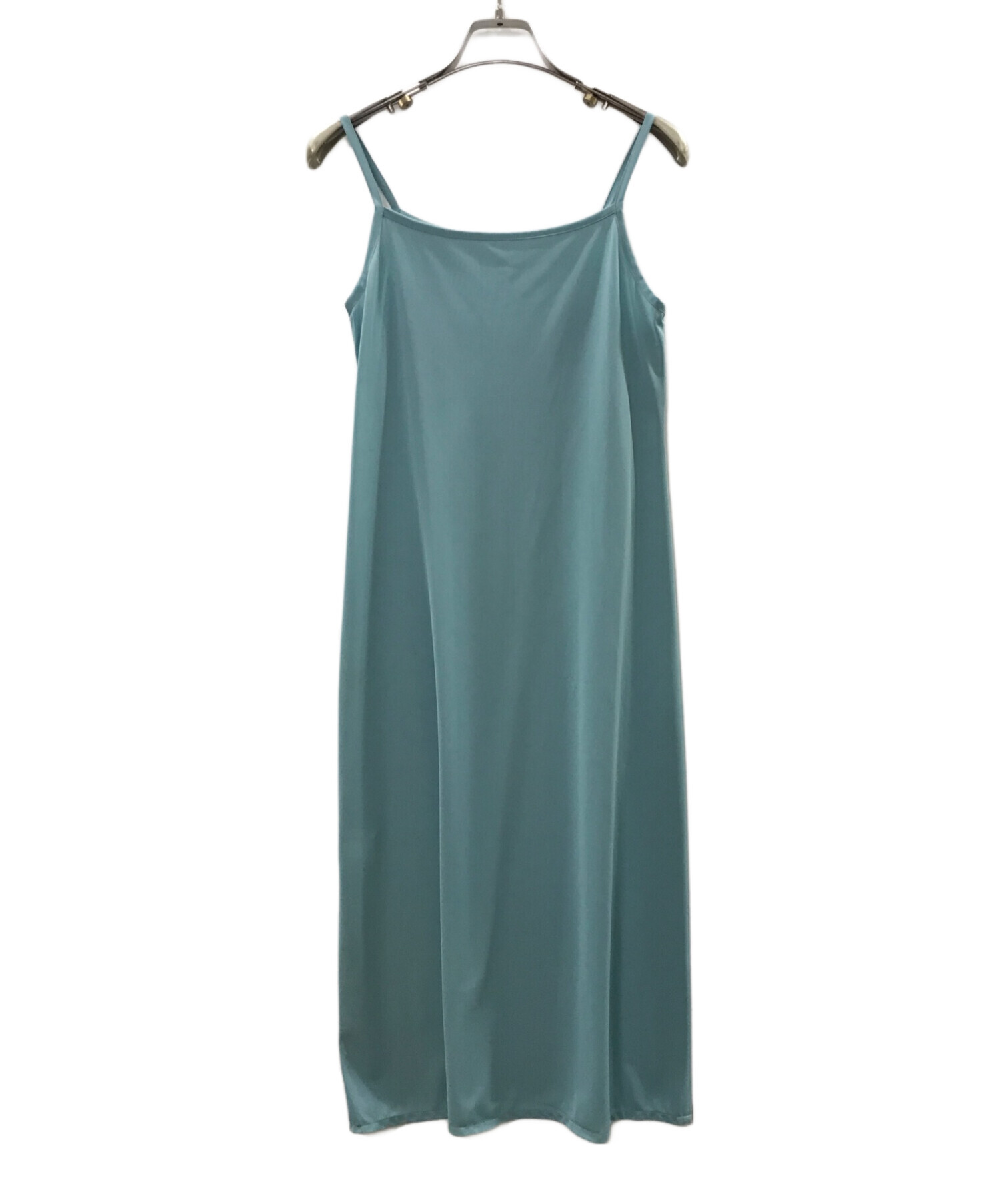 中古・古着通販】ANAYI (アナイ) ノースリーブレースワンピース ブルー  