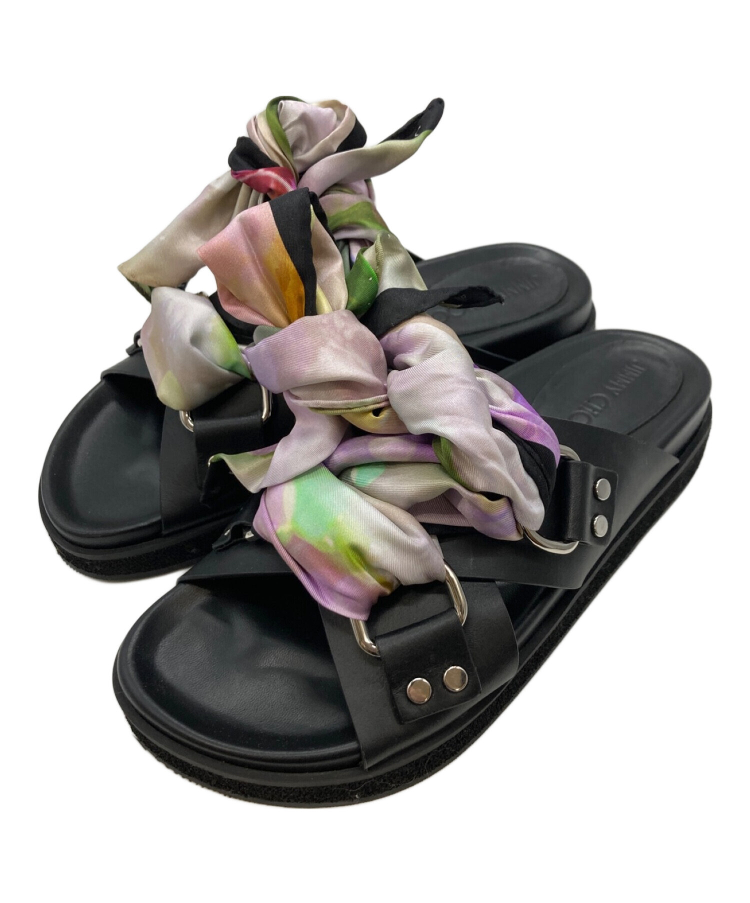 中古・古着通販】JIMMY CHOO (ジミーチュウ) シルクリボンサンダル 