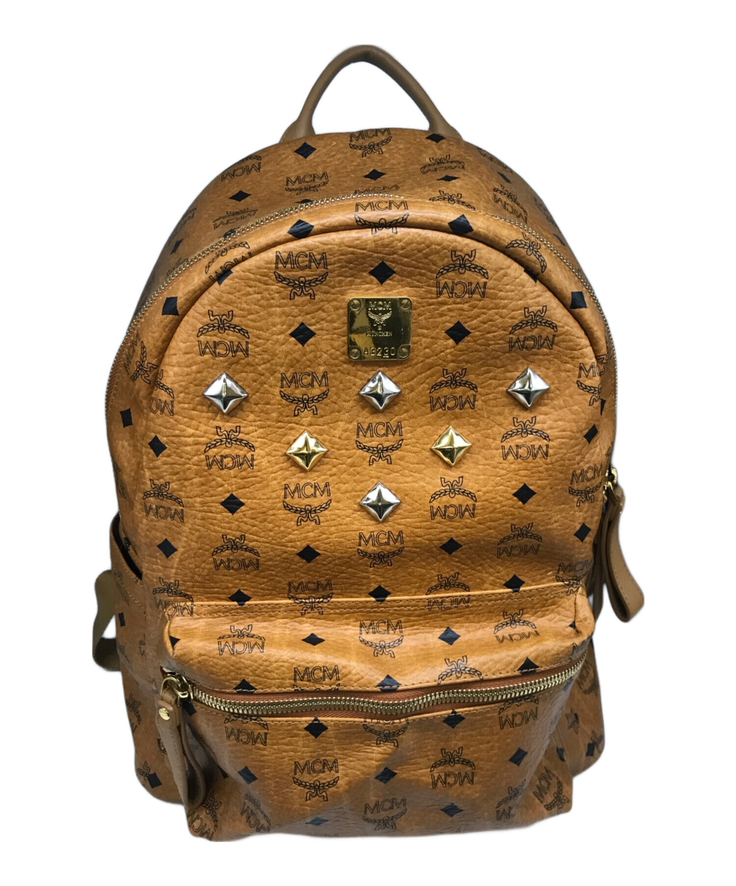 中古・古着通販】MCM (エムシーエム) スタッズリュック/MCM ベージュ 