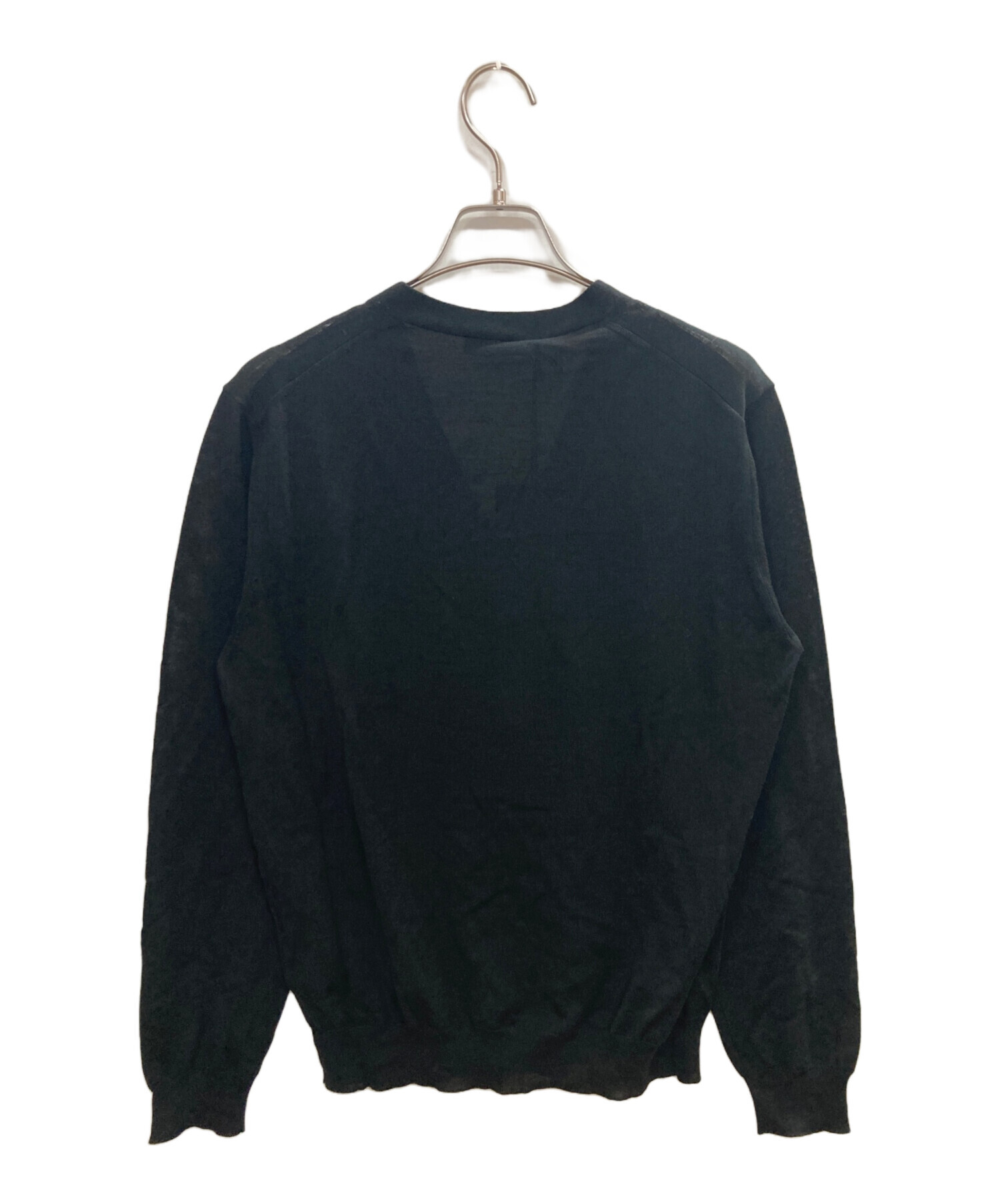 中古・古着通販】PRADA (プラダ) ウールVネックカーディガン ブラック 