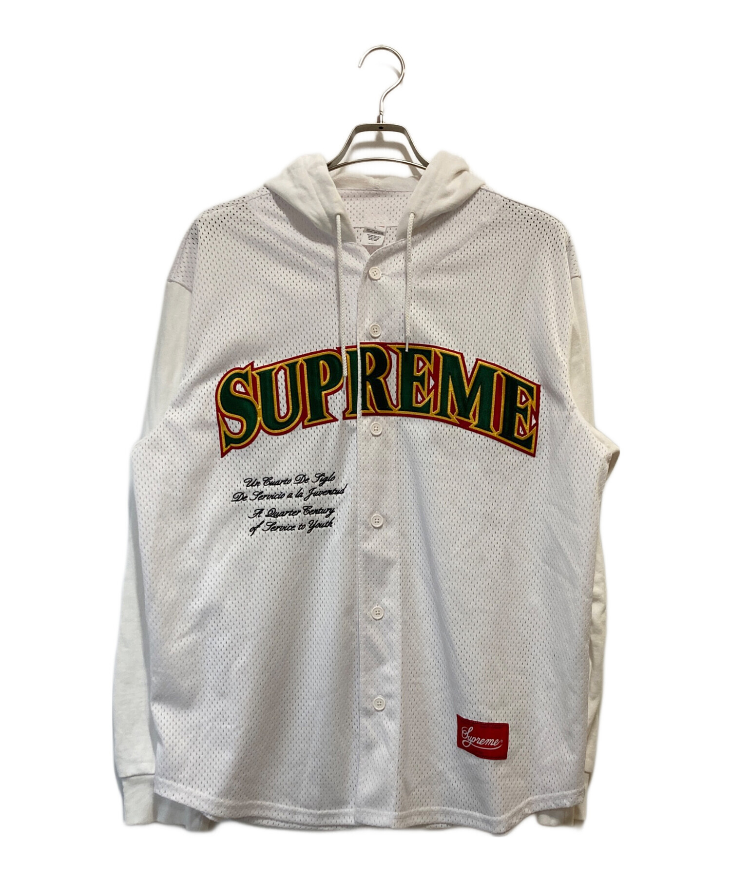 SUPREME Arabic Mesh L/S Top White Supreme Polartec Mesh L/S