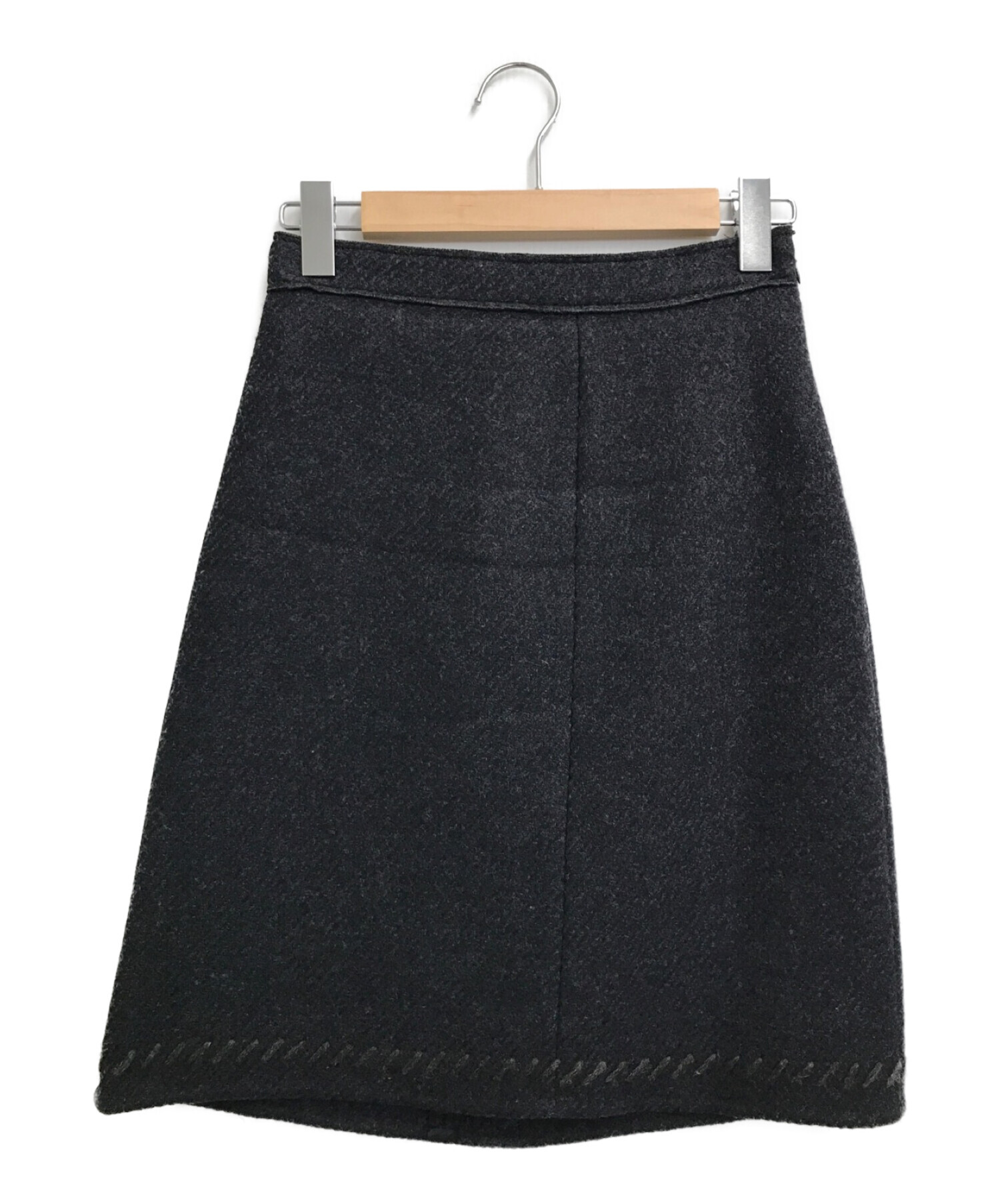 PRADA (プラダ) ウールスカート ブラック サイズ:40